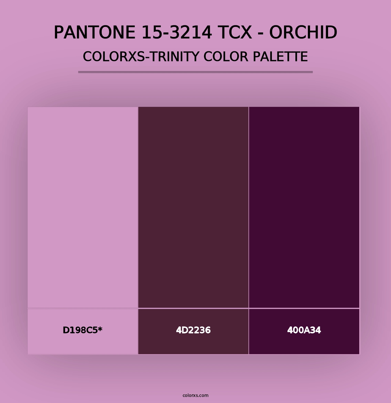 PANTONE 15-3214 TCX - Orchid - Colorxs Trinity Palette