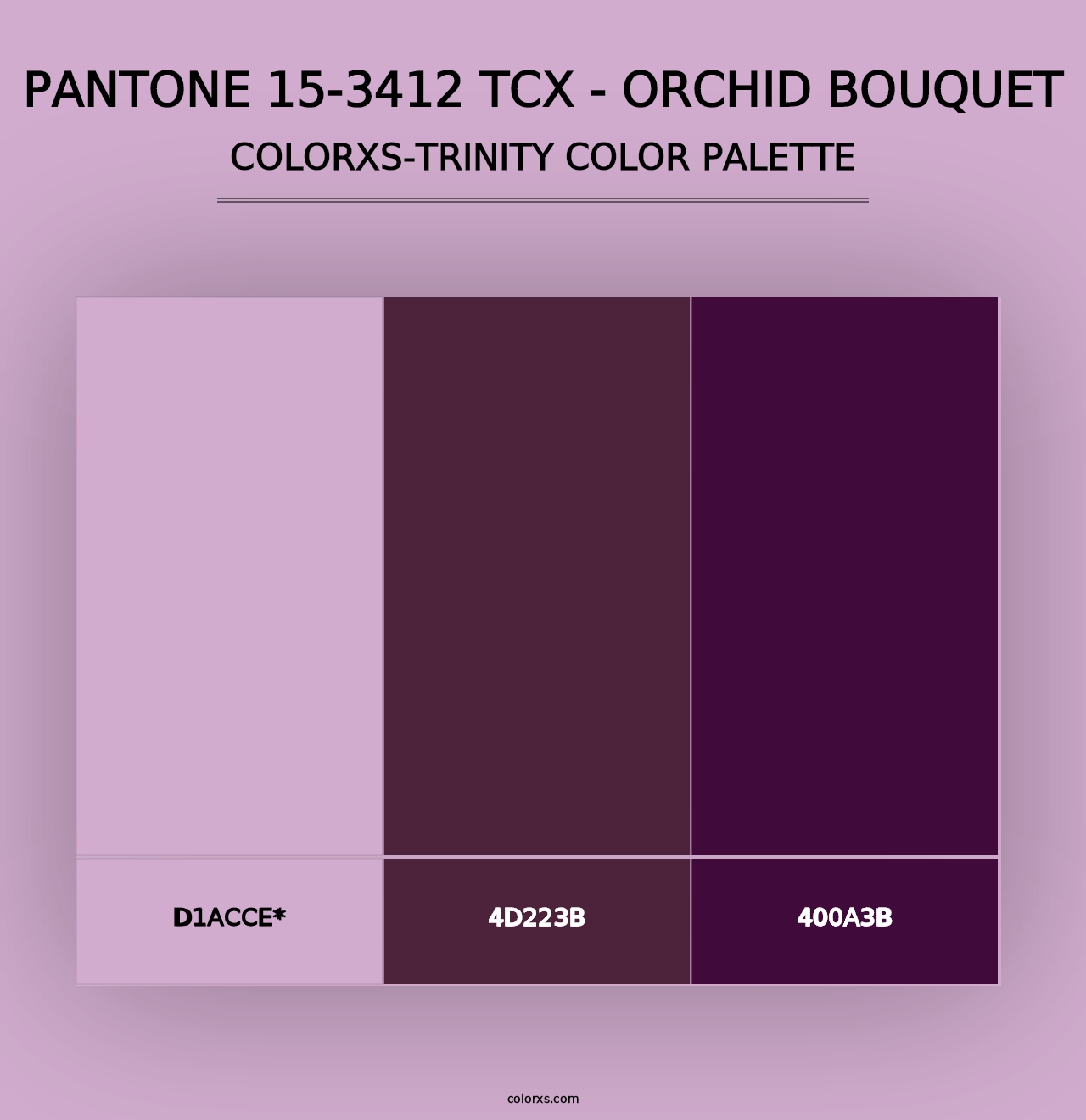 PANTONE 15-3412 TCX - Orchid Bouquet - Colorxs Trinity Palette