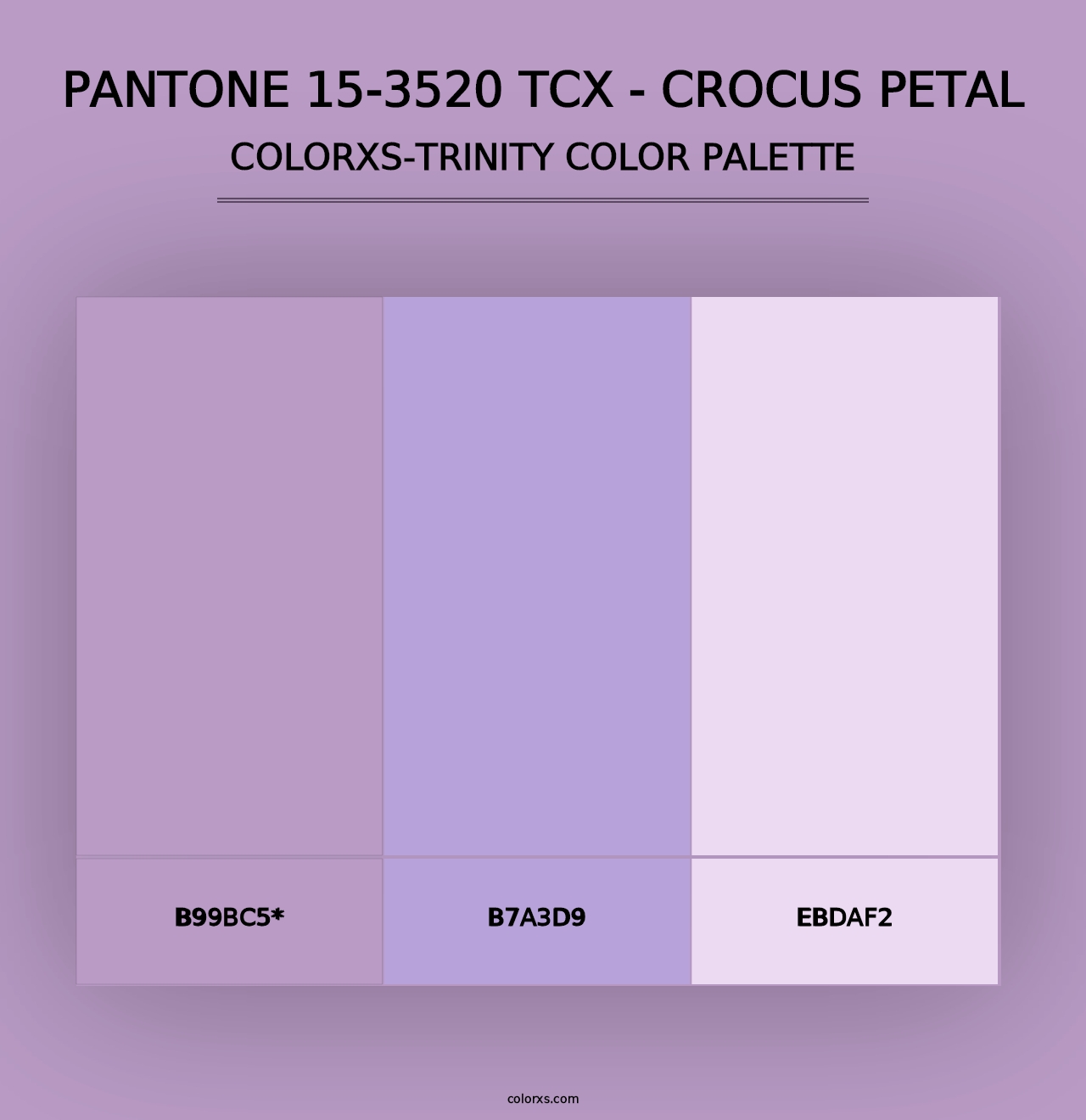 PANTONE 15-3520 TCX - Crocus Petal - Colorxs Trinity Palette