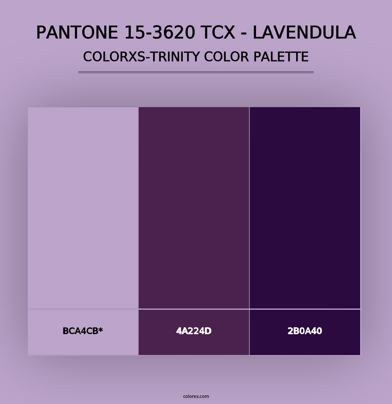 PANTONE 15-3620 TCX - Lavendula - Colorxs Trinity Palette