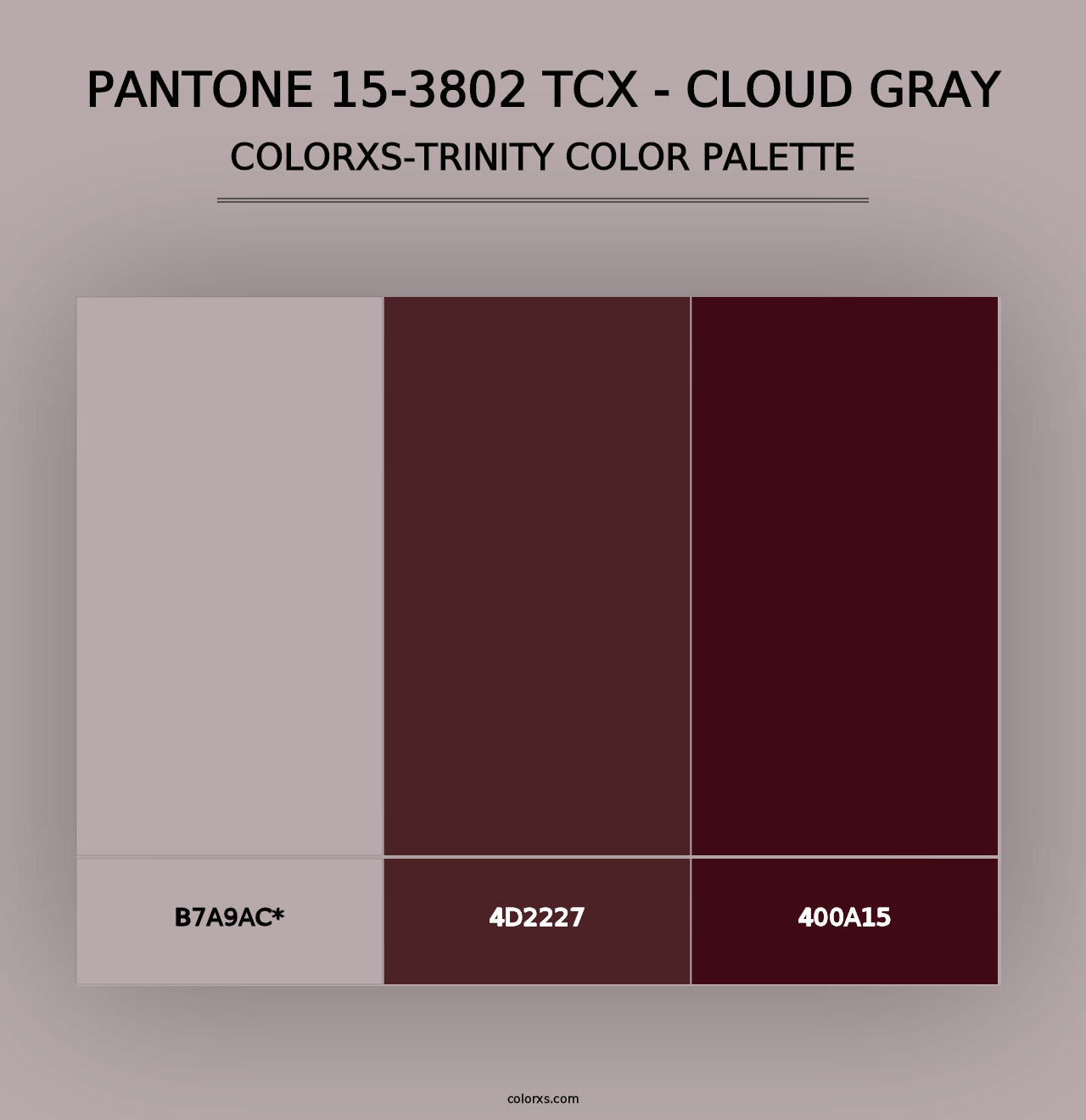 PANTONE 15-3802 TCX - Cloud Gray - Colorxs Trinity Palette