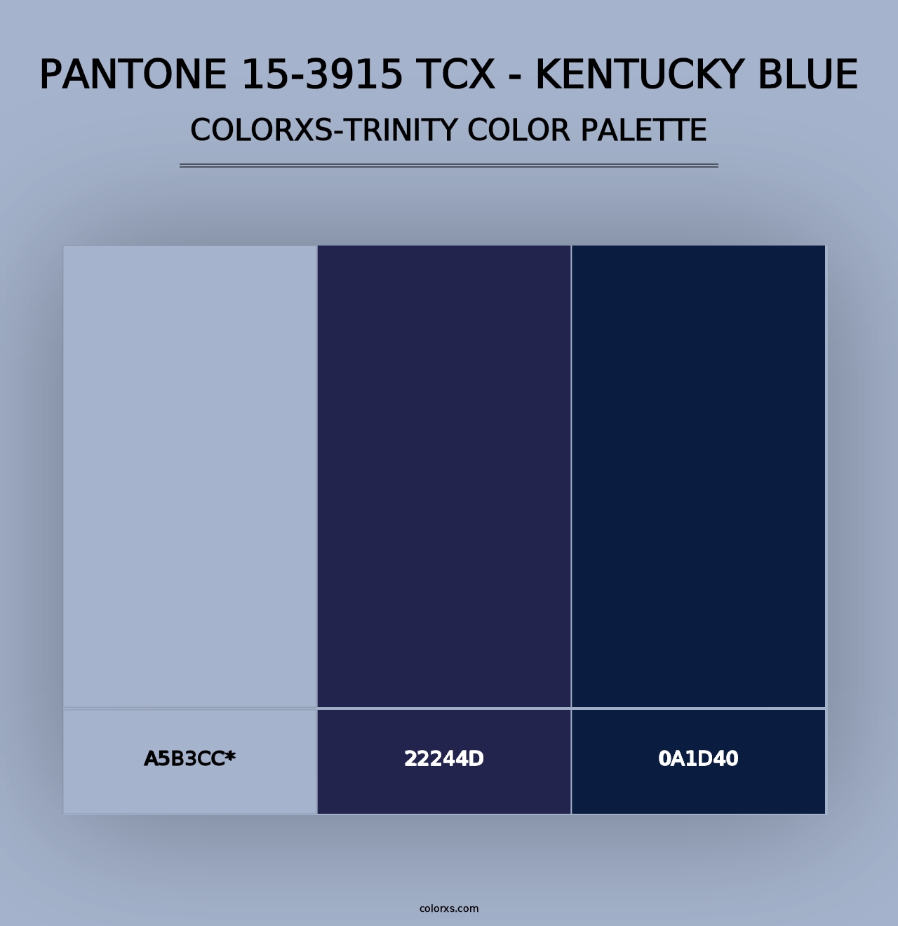 PANTONE 15-3915 TCX - Kentucky Blue - Colorxs Trinity Palette