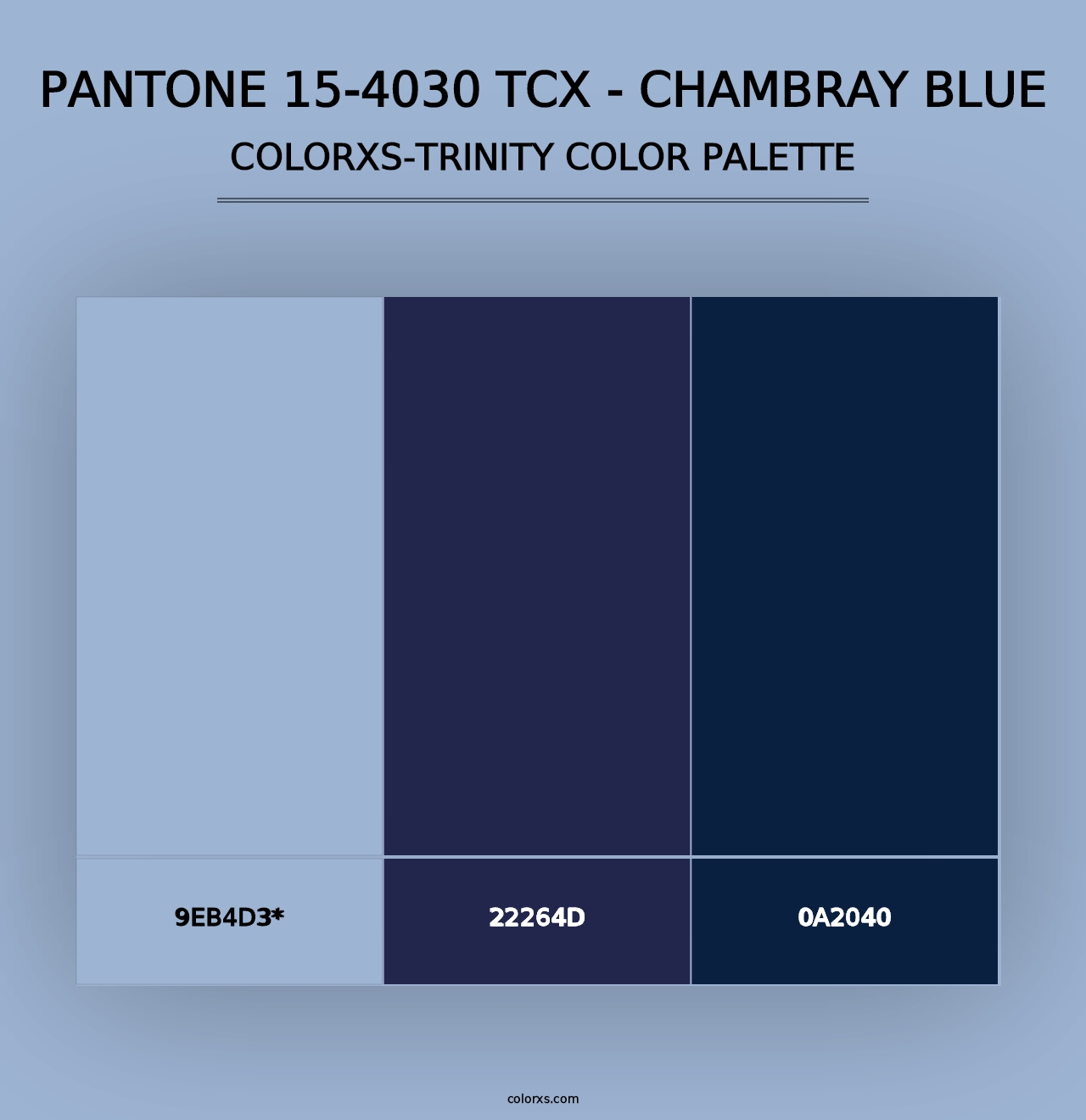 PANTONE 15-4030 TCX - Chambray Blue - Colorxs Trinity Palette