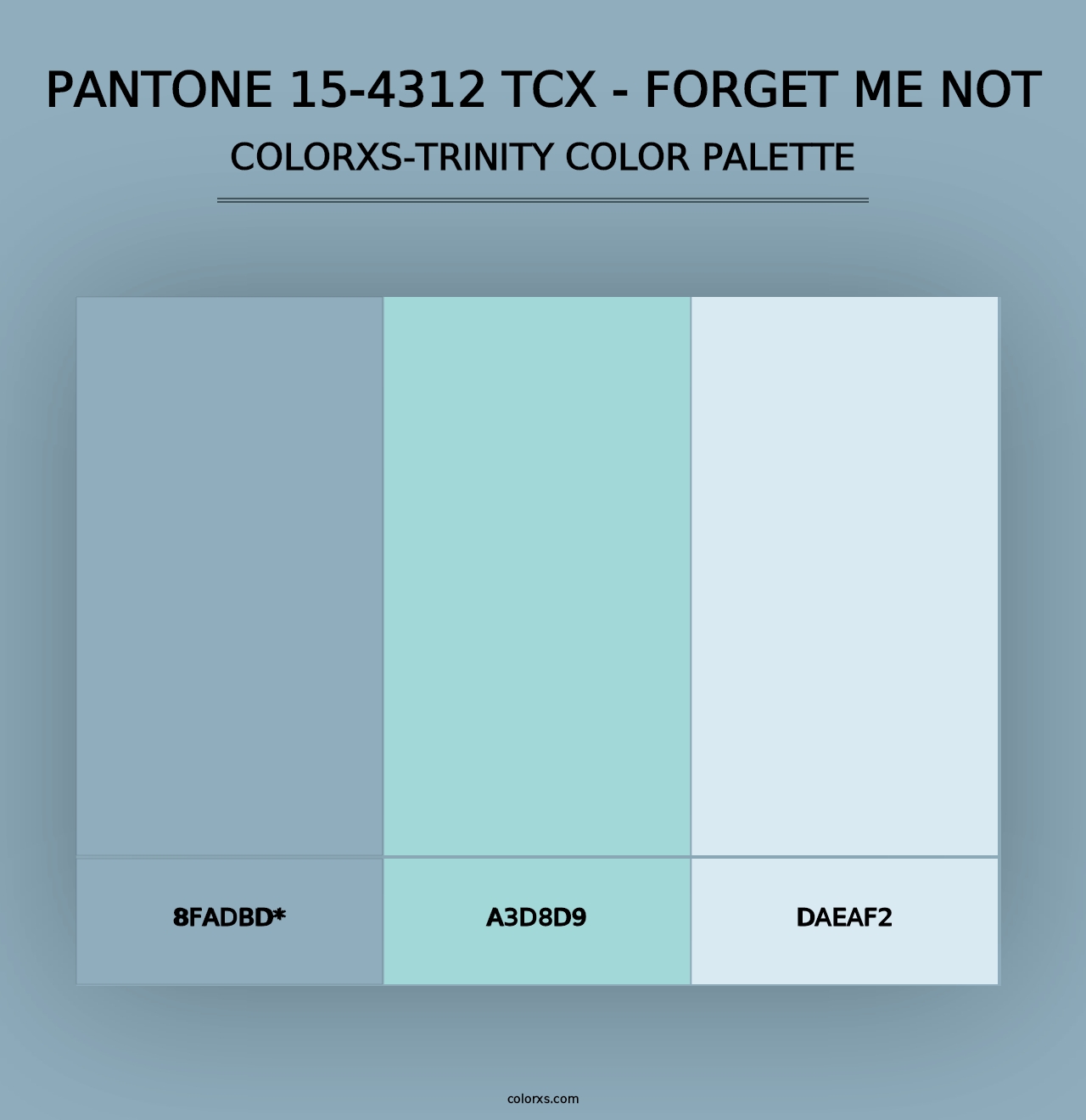 PANTONE 15-4312 TCX - Forget Me Not - Colorxs Trinity Palette