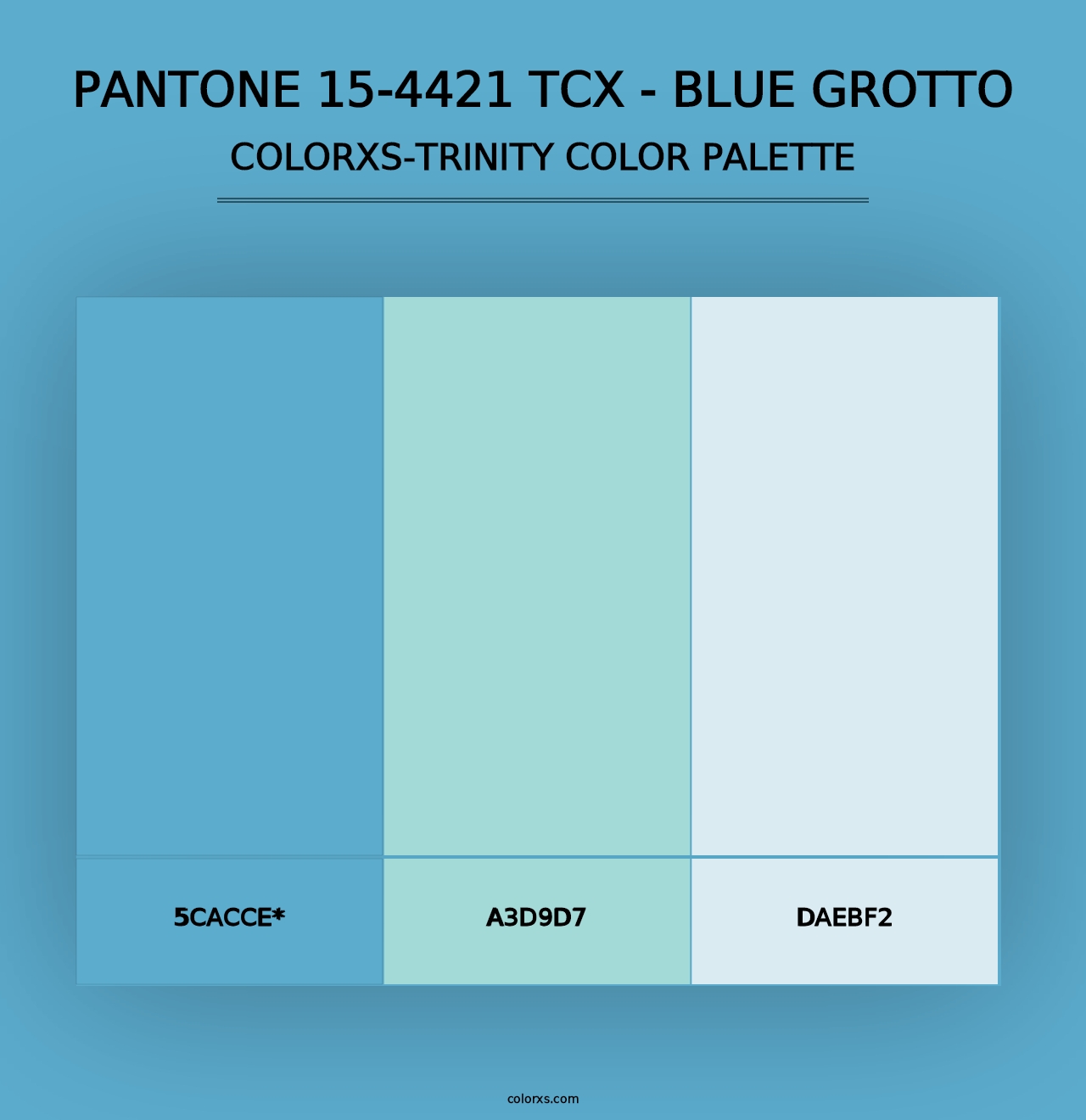 PANTONE 15-4421 TCX - Blue Grotto - Colorxs Trinity Palette