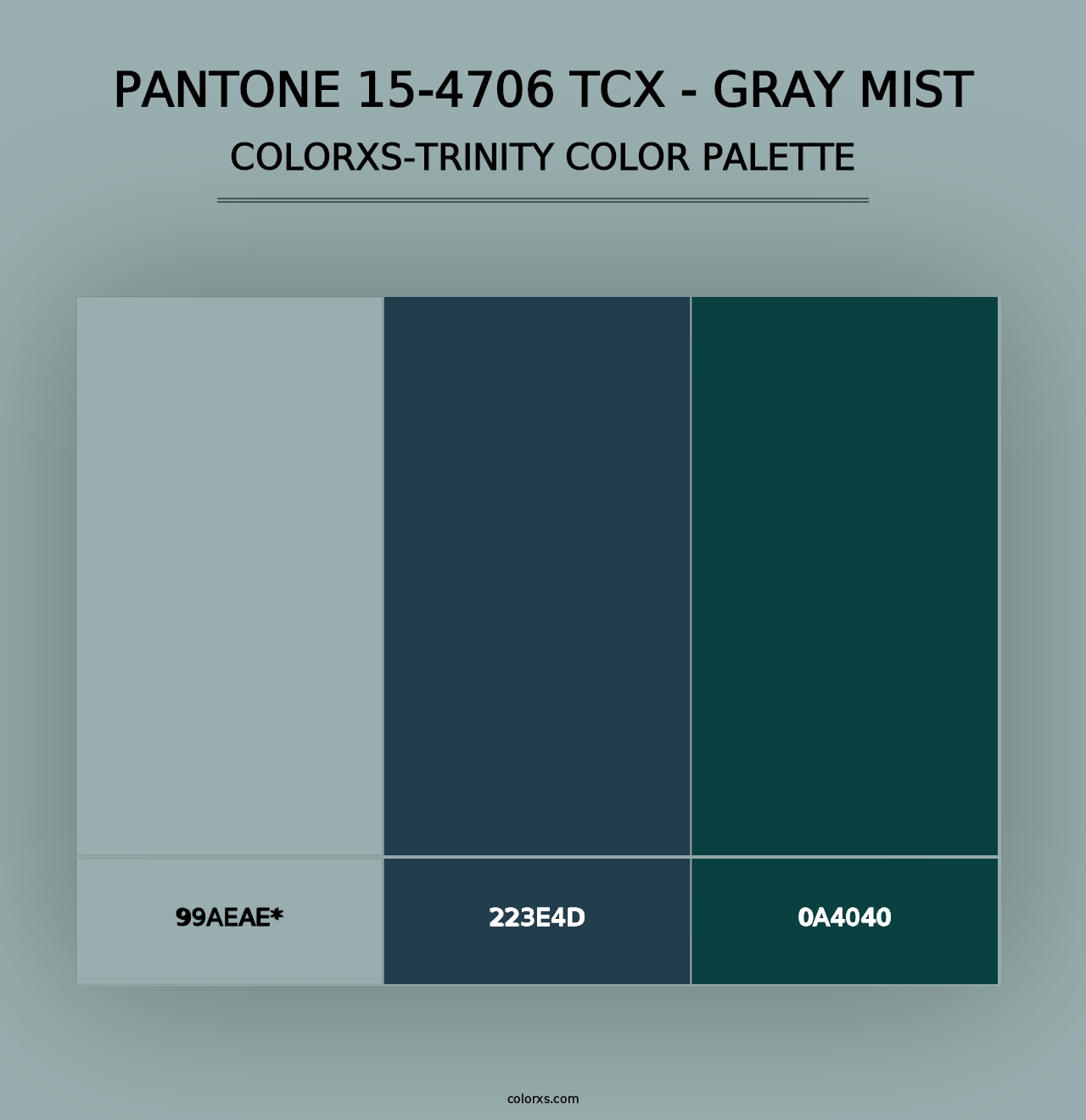 PANTONE 15-4706 TCX - Gray Mist - Colorxs Trinity Palette