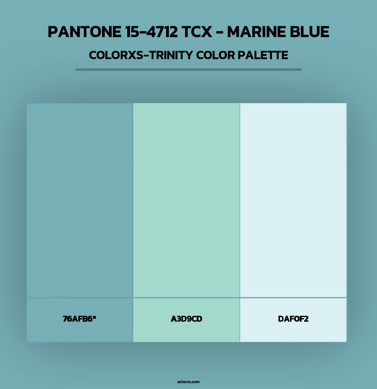 PANTONE 15-4712 TCX - Marine Blue - Colorxs Trinity Palette