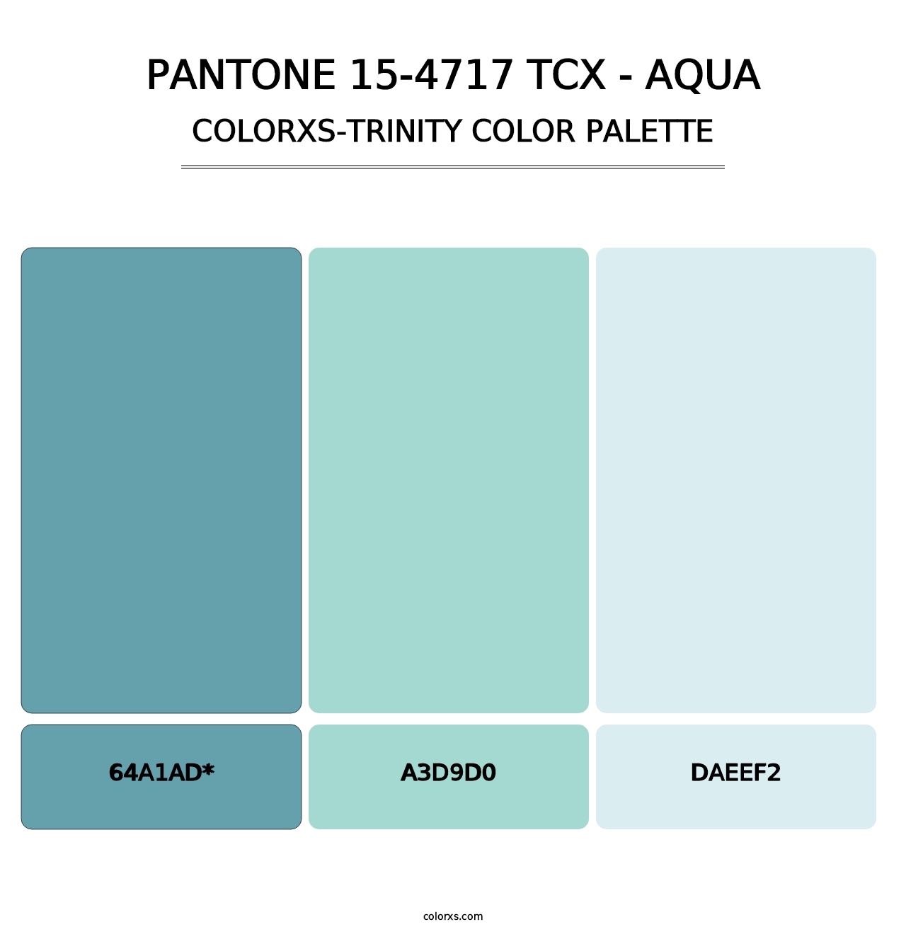 PANTONE 15-4717 TCX - Aqua - Colorxs Trinity Palette