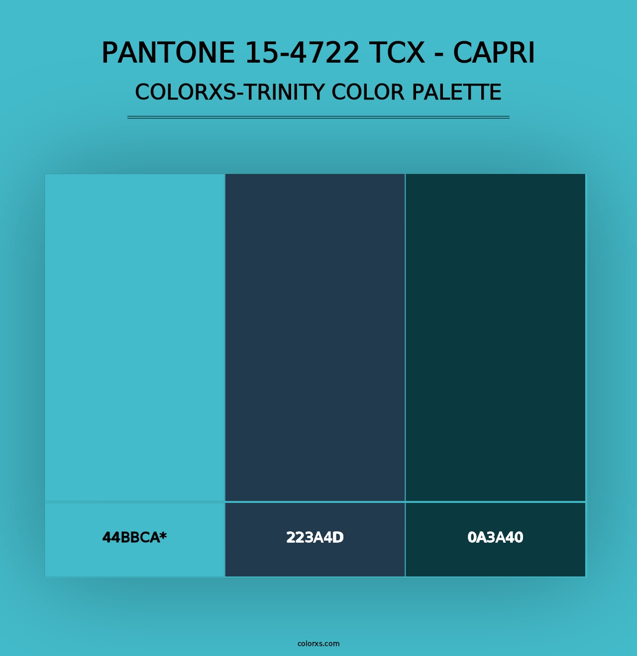 PANTONE 15-4722 TCX - Capri - Colorxs Trinity Palette