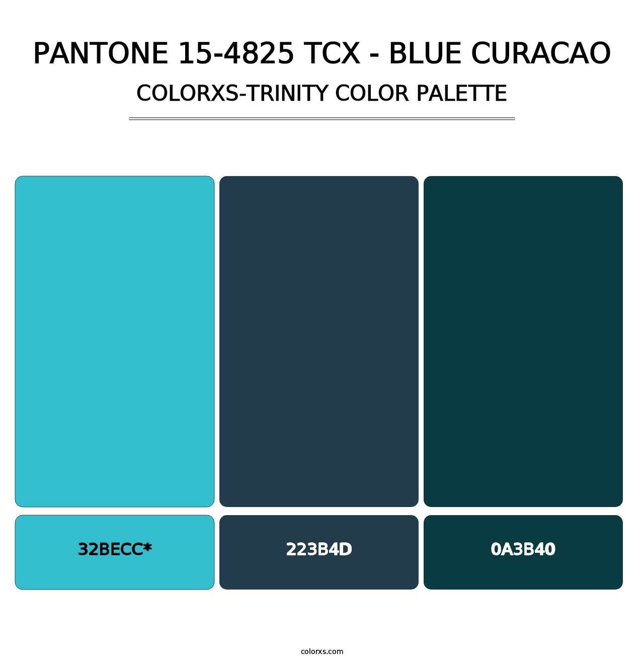 PANTONE 15-4825 TCX - Blue Curacao - Colorxs Trinity Palette