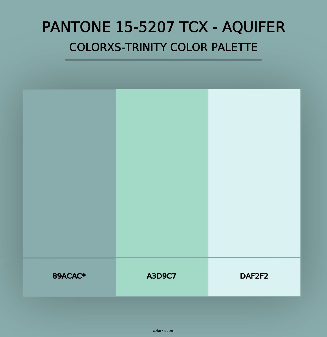 PANTONE 15-5207 TCX - Aquifer - Colorxs Trinity Palette