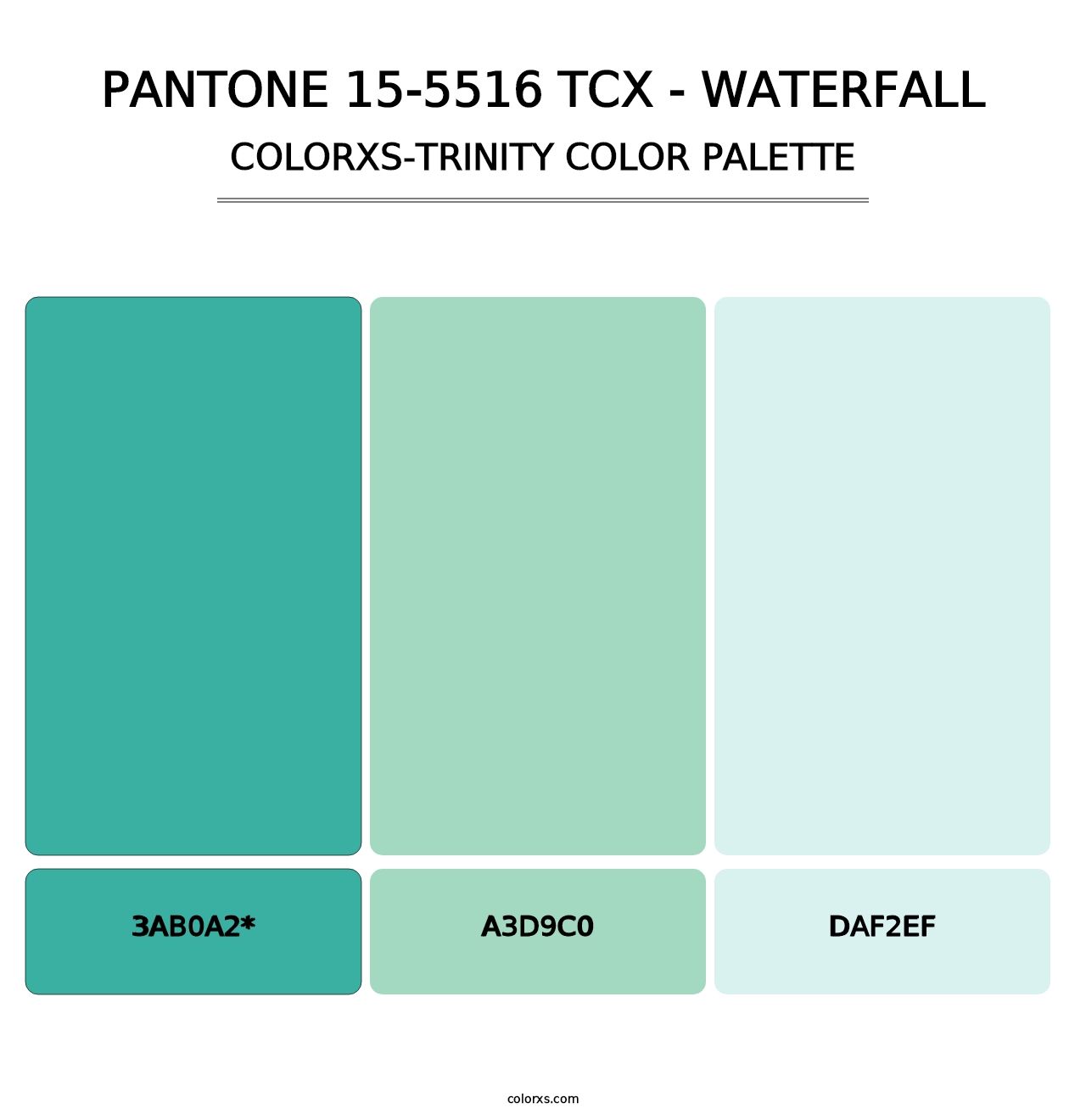 PANTONE 15-5516 TCX - Waterfall - Colorxs Trinity Palette