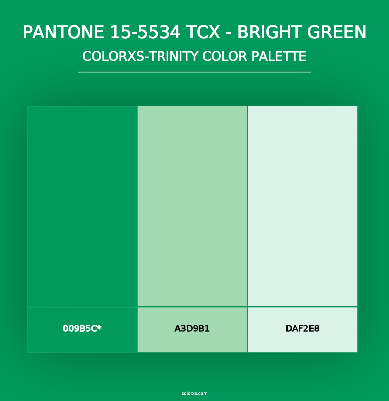 PANTONE 15-5534 TCX - Bright Green - Colorxs Trinity Palette