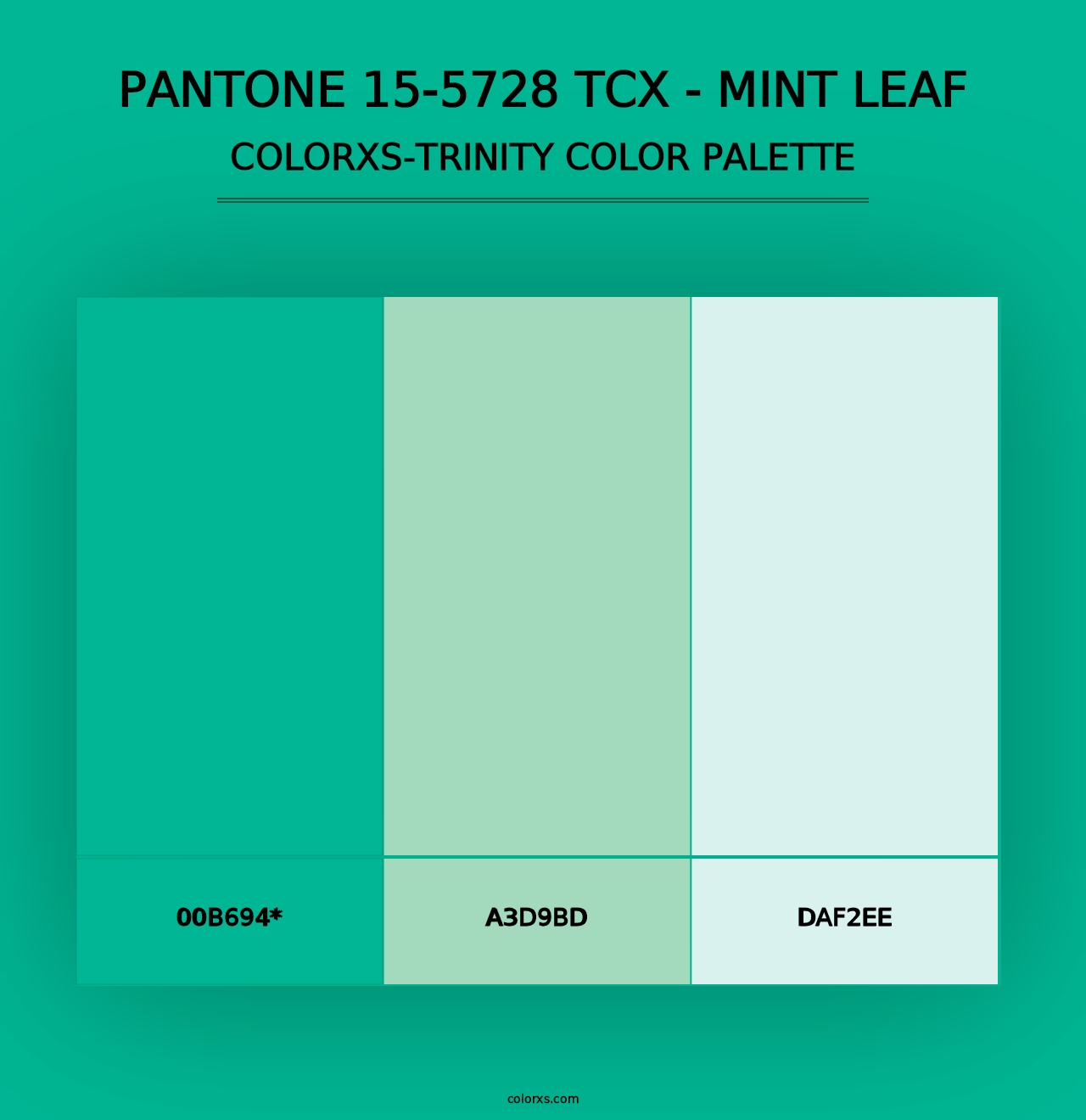 PANTONE 15-5728 TCX - Mint Leaf - Colorxs Trinity Palette