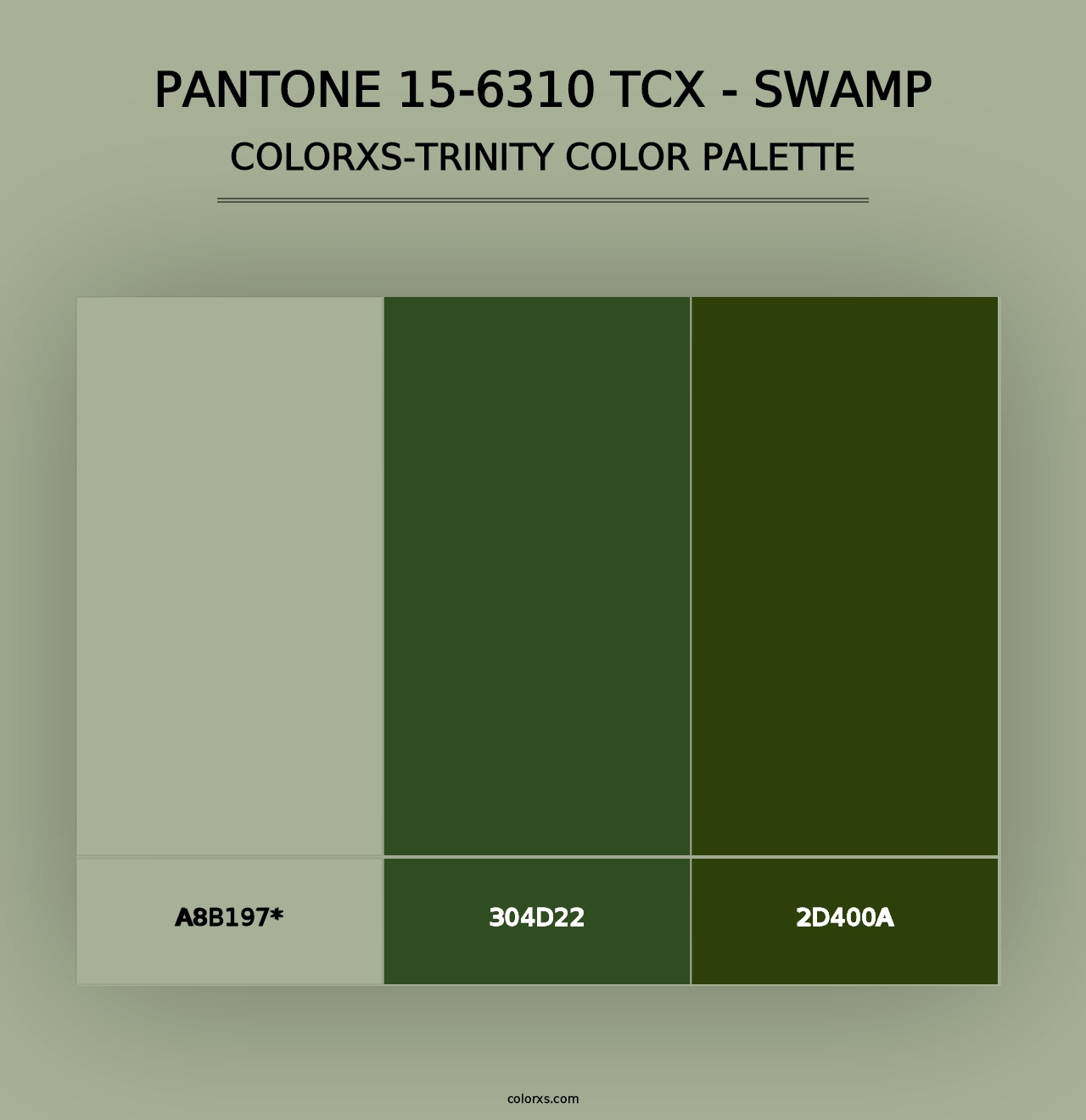 PANTONE 15-6310 TCX - Swamp - Colorxs Trinity Palette