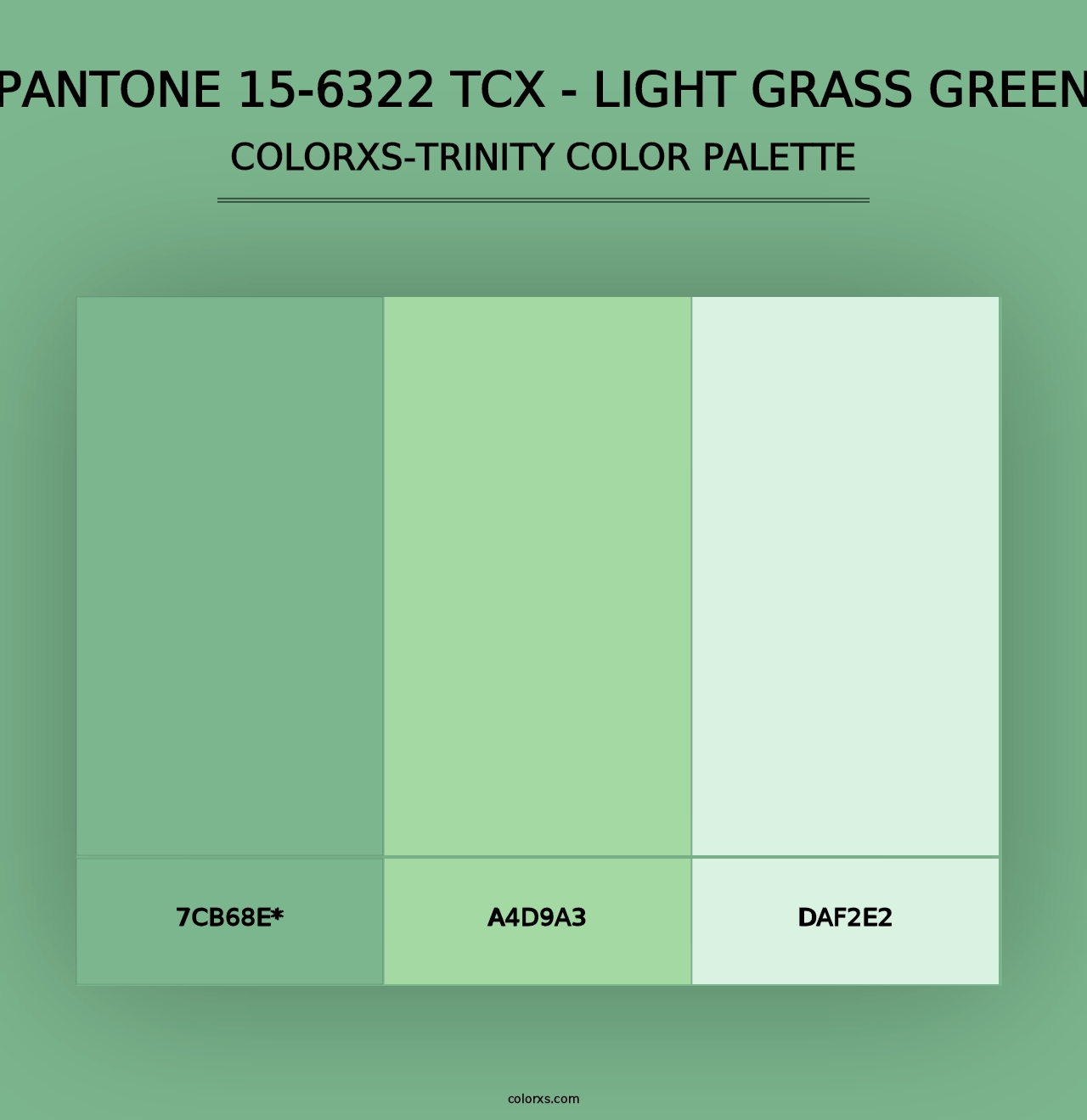 PANTONE 15-6322 TCX - Light Grass Green - Colorxs Trinity Palette