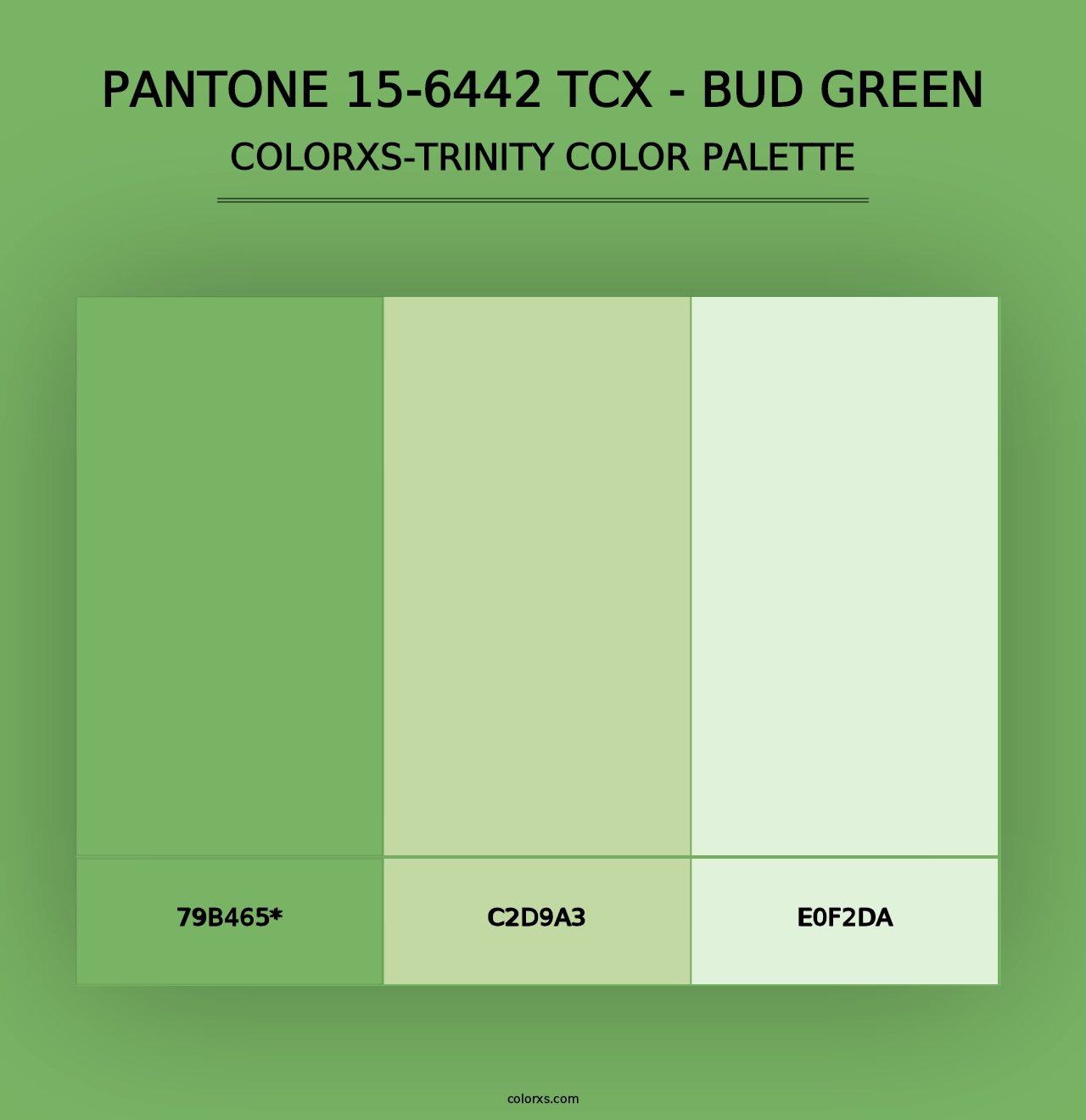 PANTONE 15-6442 TCX - Bud Green - Colorxs Trinity Palette