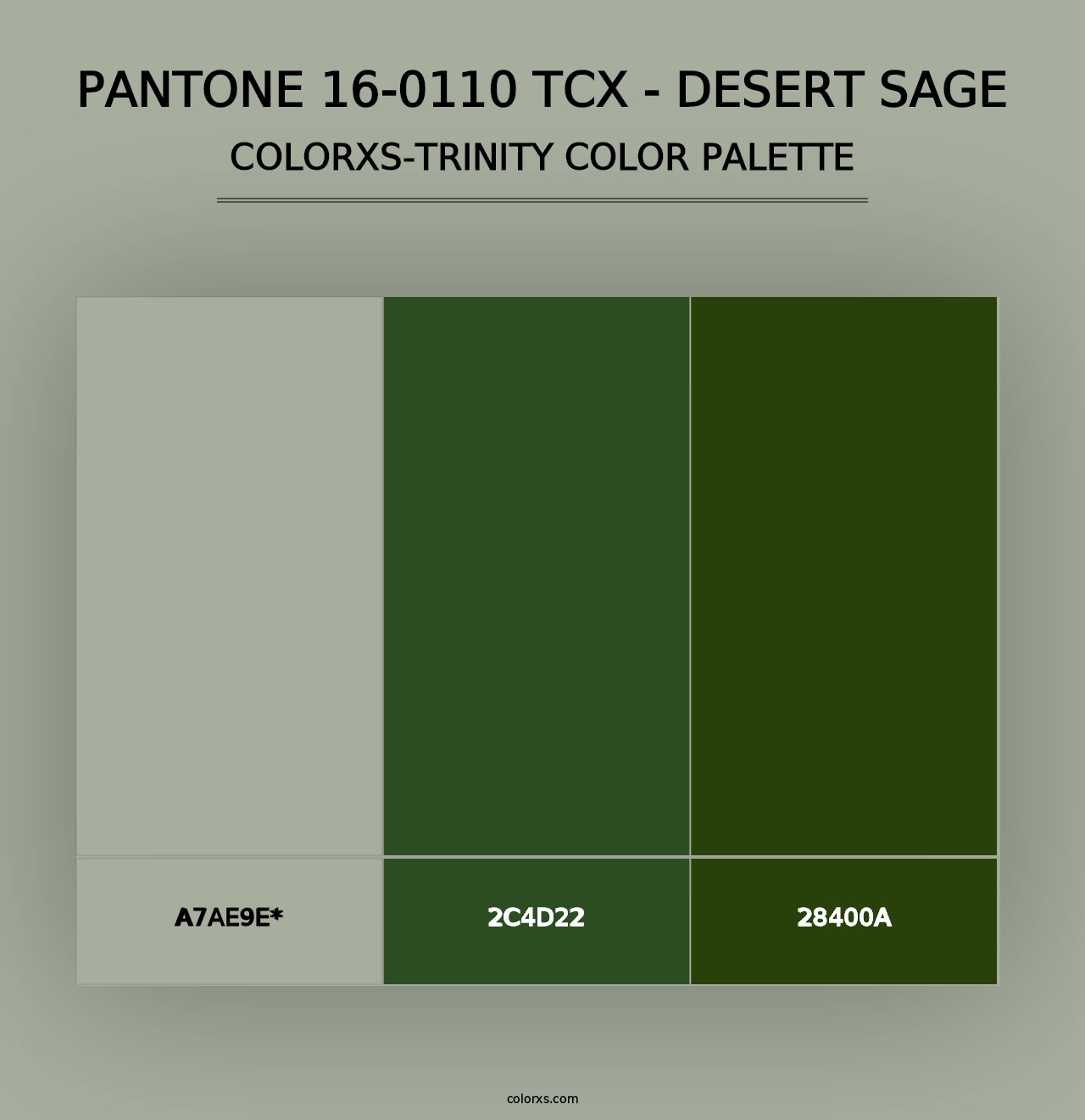 PANTONE 16-0110 TCX - Desert Sage - Colorxs Trinity Palette