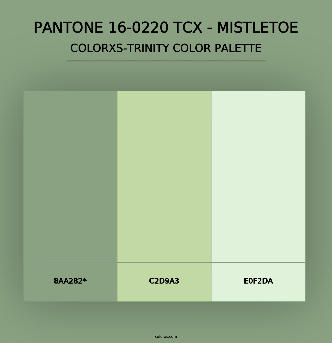 PANTONE 16-0220 TCX - Mistletoe - Colorxs Trinity Palette