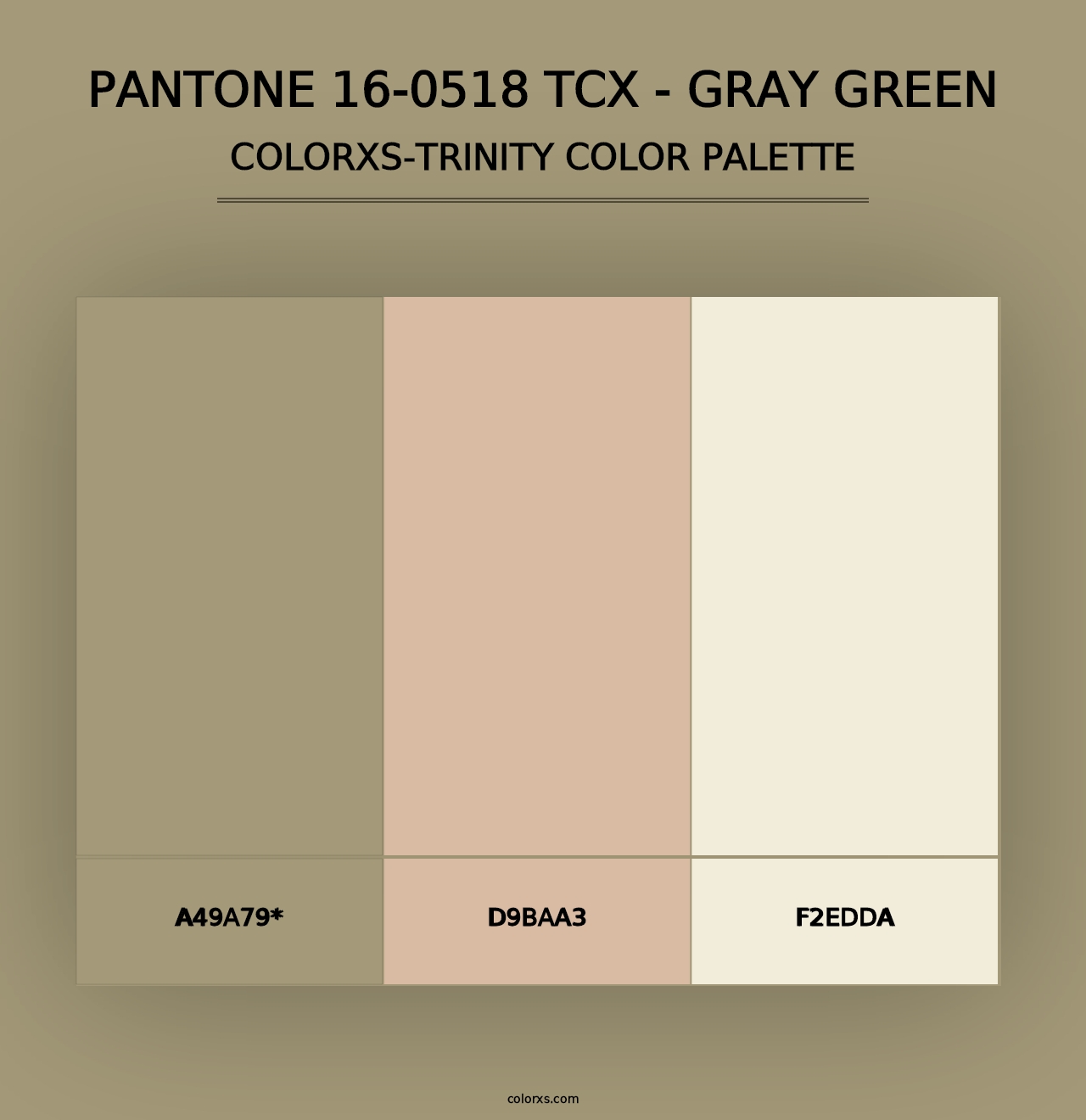 PANTONE 16-0518 TCX - Gray Green - Colorxs Trinity Palette