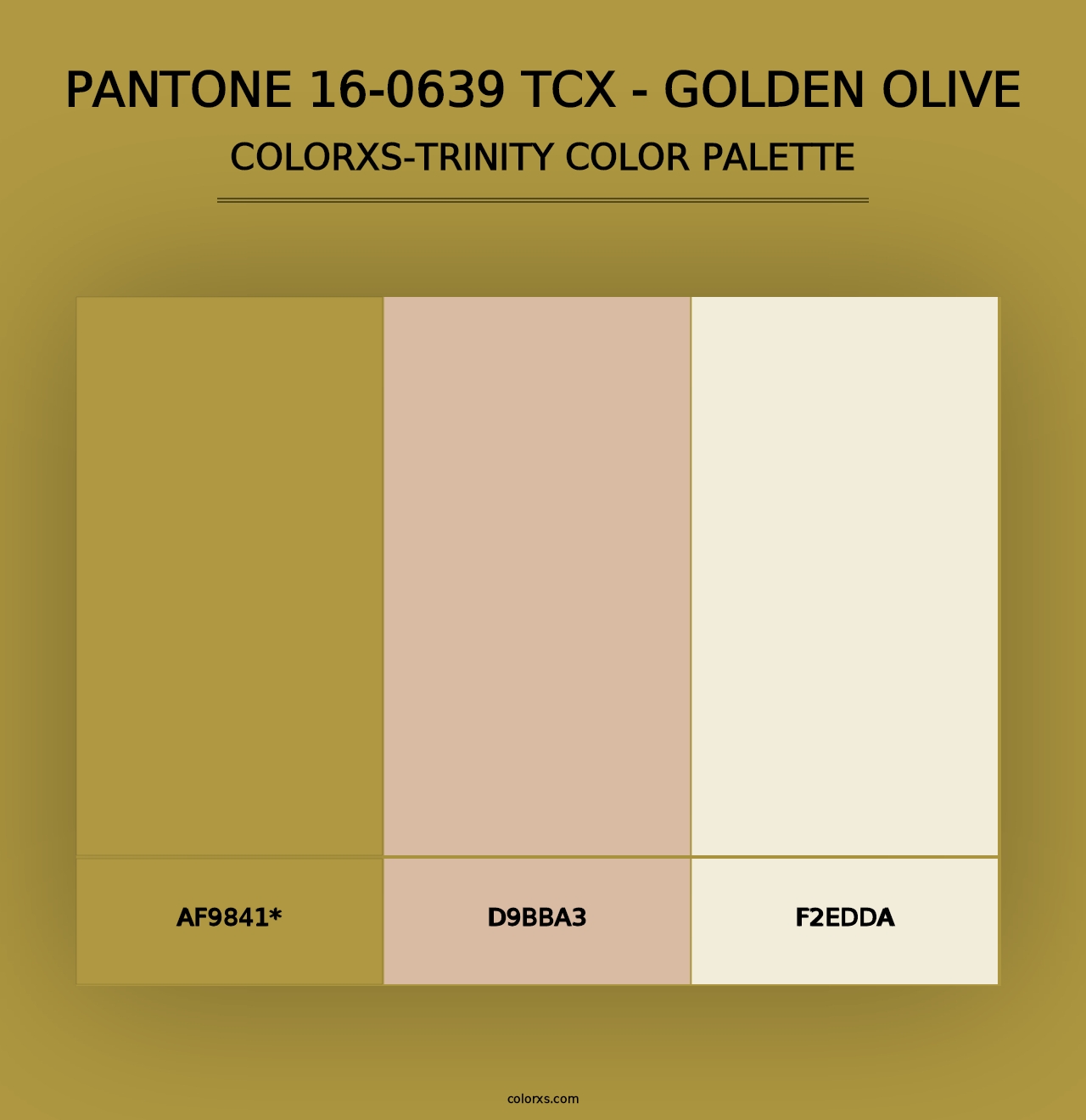 PANTONE 16-0639 TCX - Golden Olive - Colorxs Trinity Palette