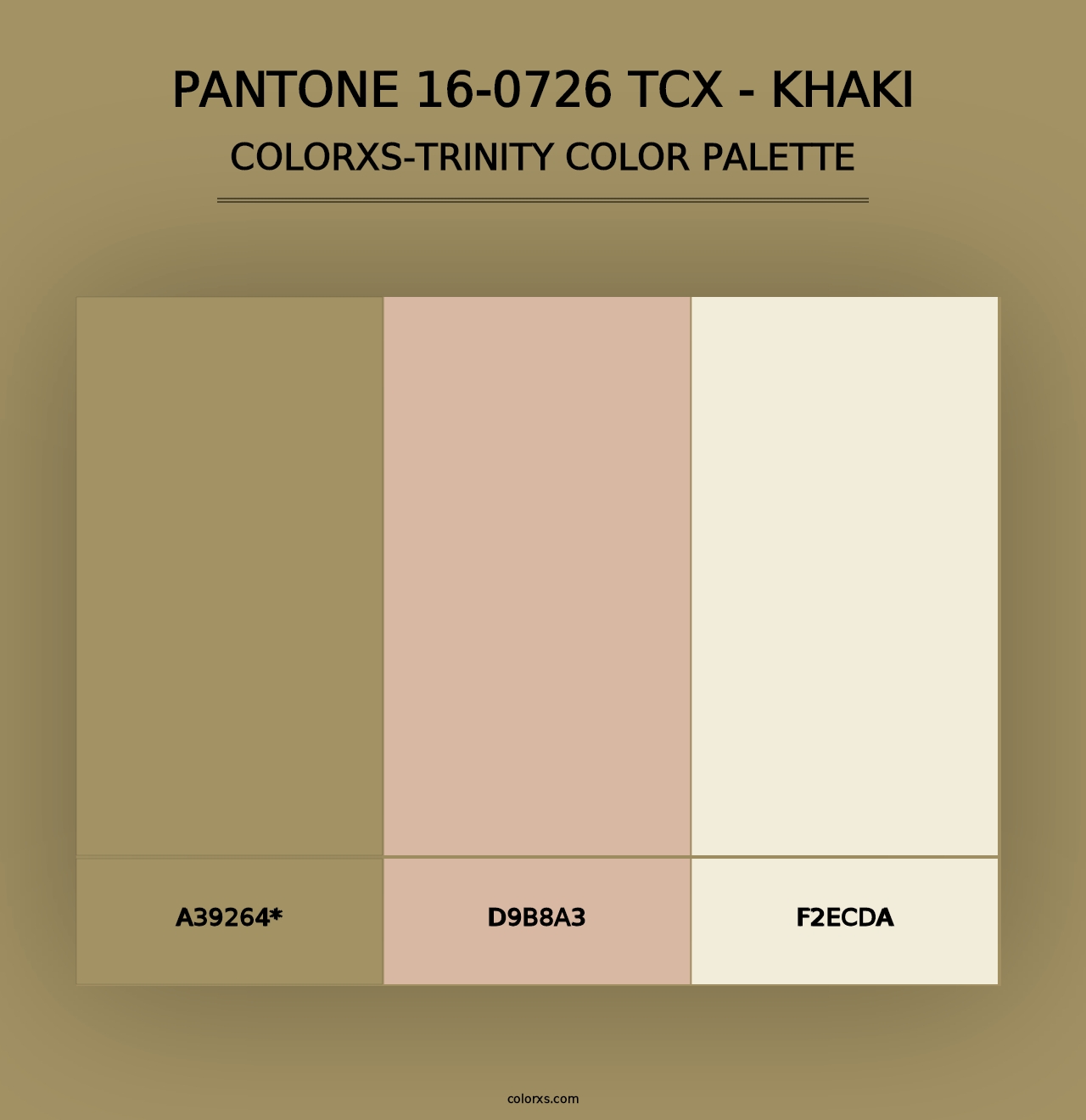 PANTONE 16-0726 TCX - Khaki - Colorxs Trinity Palette