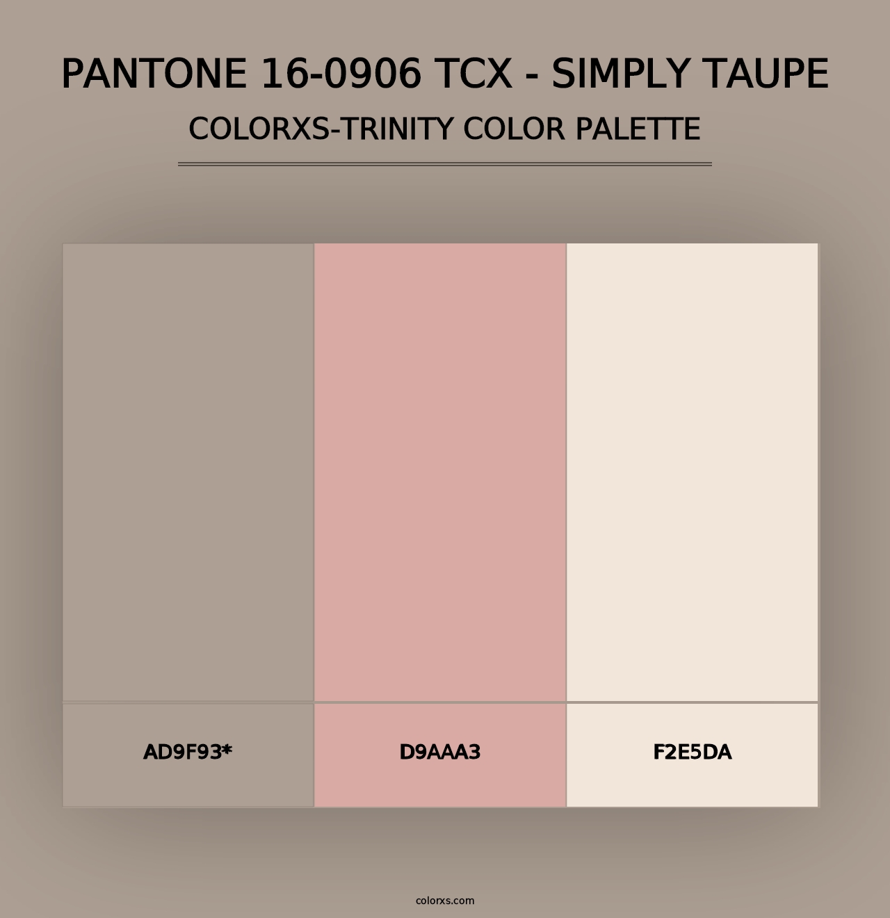 PANTONE 16-0906 TCX - Simply Taupe - Colorxs Trinity Palette