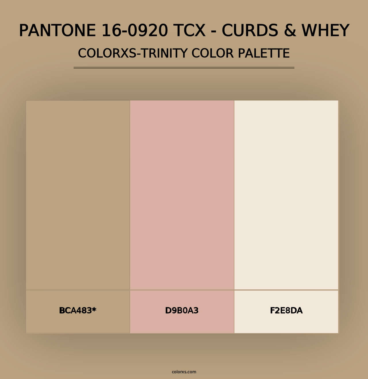 PANTONE 16-0920 TCX - Curds & Whey - Colorxs Trinity Palette