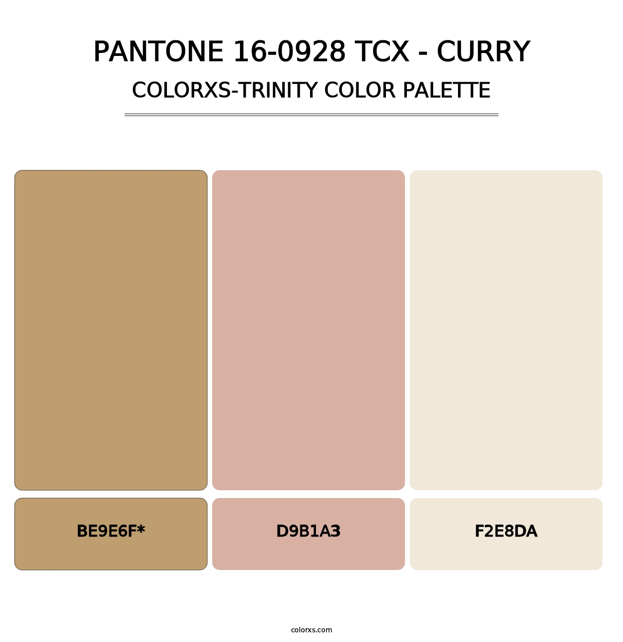 PANTONE 16-0928 TCX - Curry - Colorxs Trinity Palette