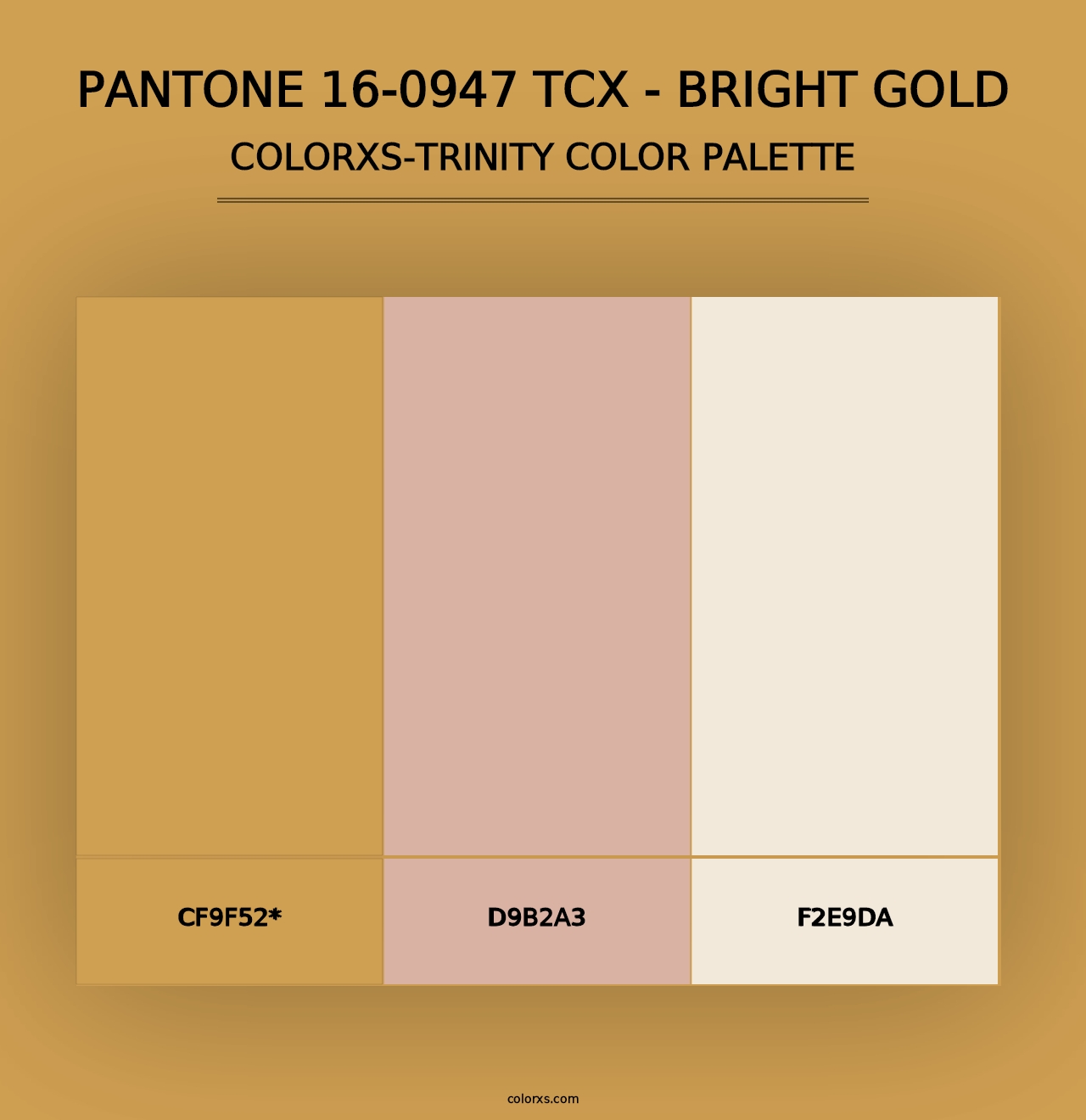 PANTONE 16-0947 TCX - Bright Gold - Colorxs Trinity Palette