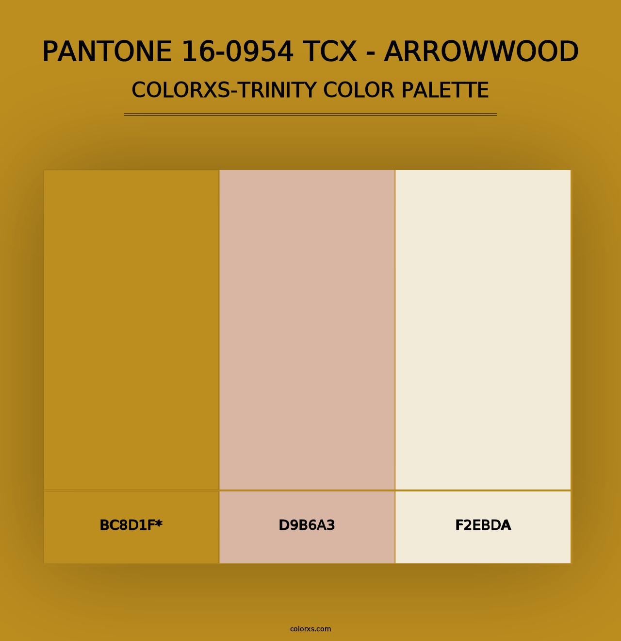 PANTONE 16-0954 TCX - Arrowwood - Colorxs Trinity Palette