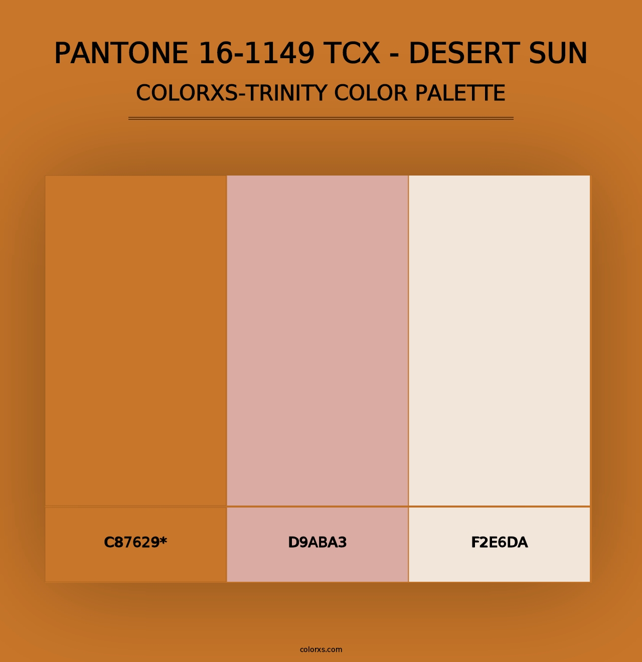 PANTONE 16-1149 TCX - Desert Sun - Colorxs Trinity Palette