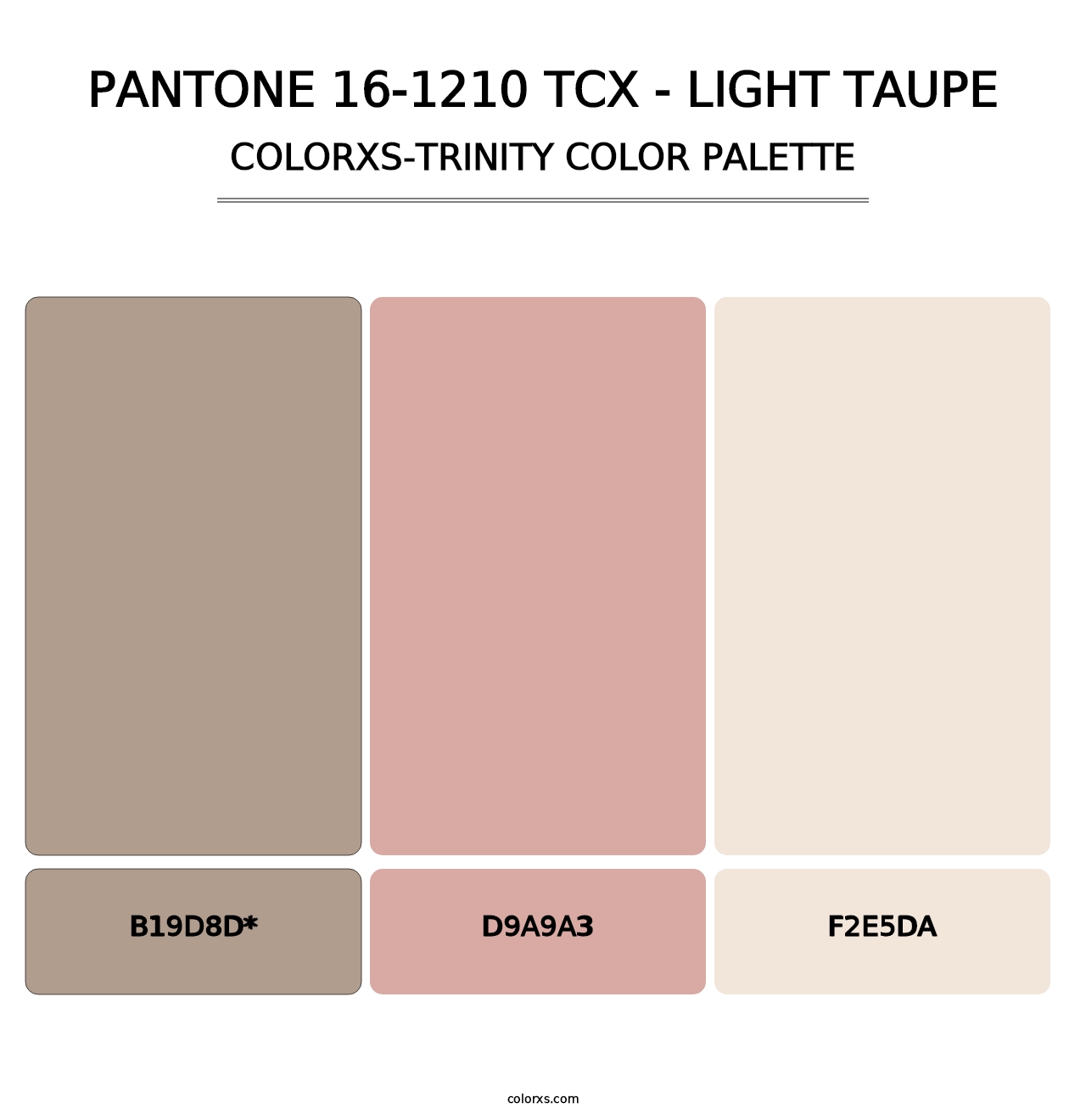 PANTONE 16-1210 TCX - Light Taupe - Colorxs Trinity Palette