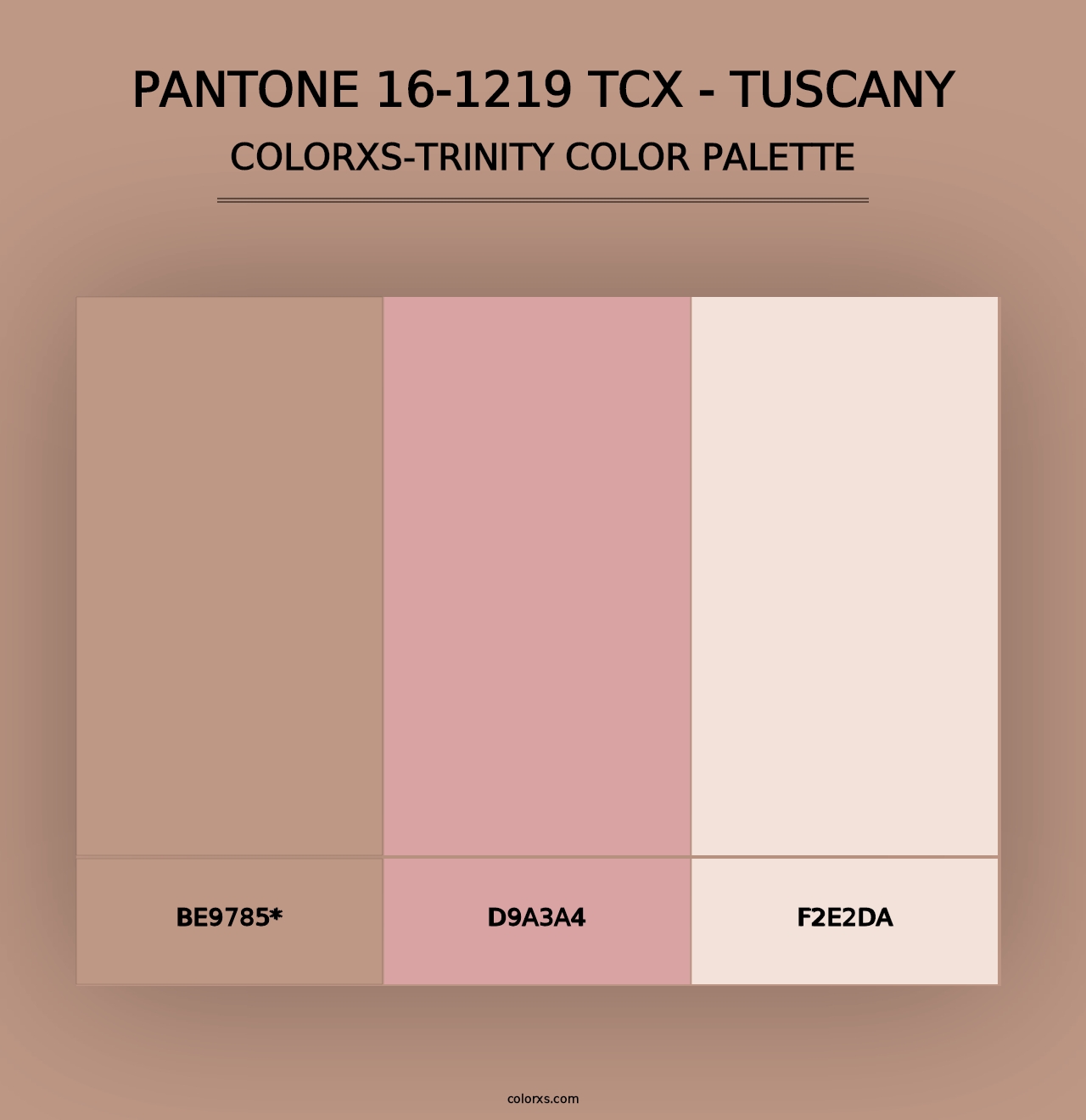 PANTONE 16-1219 TCX - Tuscany - Colorxs Trinity Palette