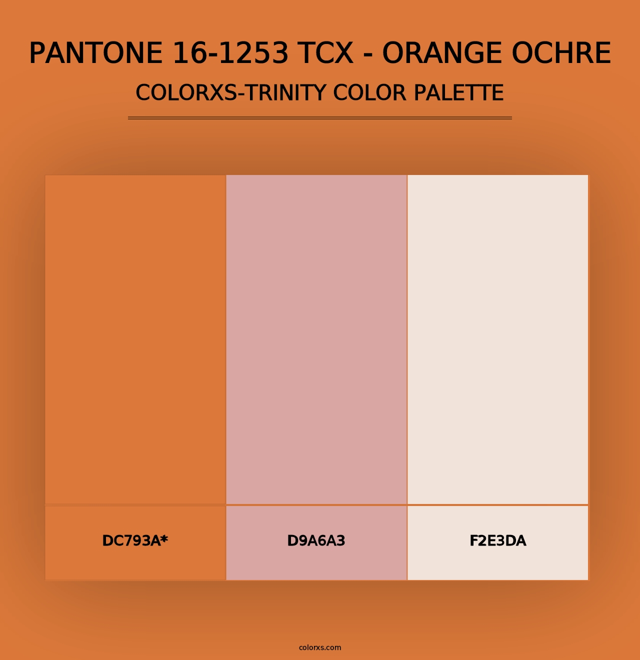 PANTONE 16-1253 TCX - Orange Ochre - Colorxs Trinity Palette