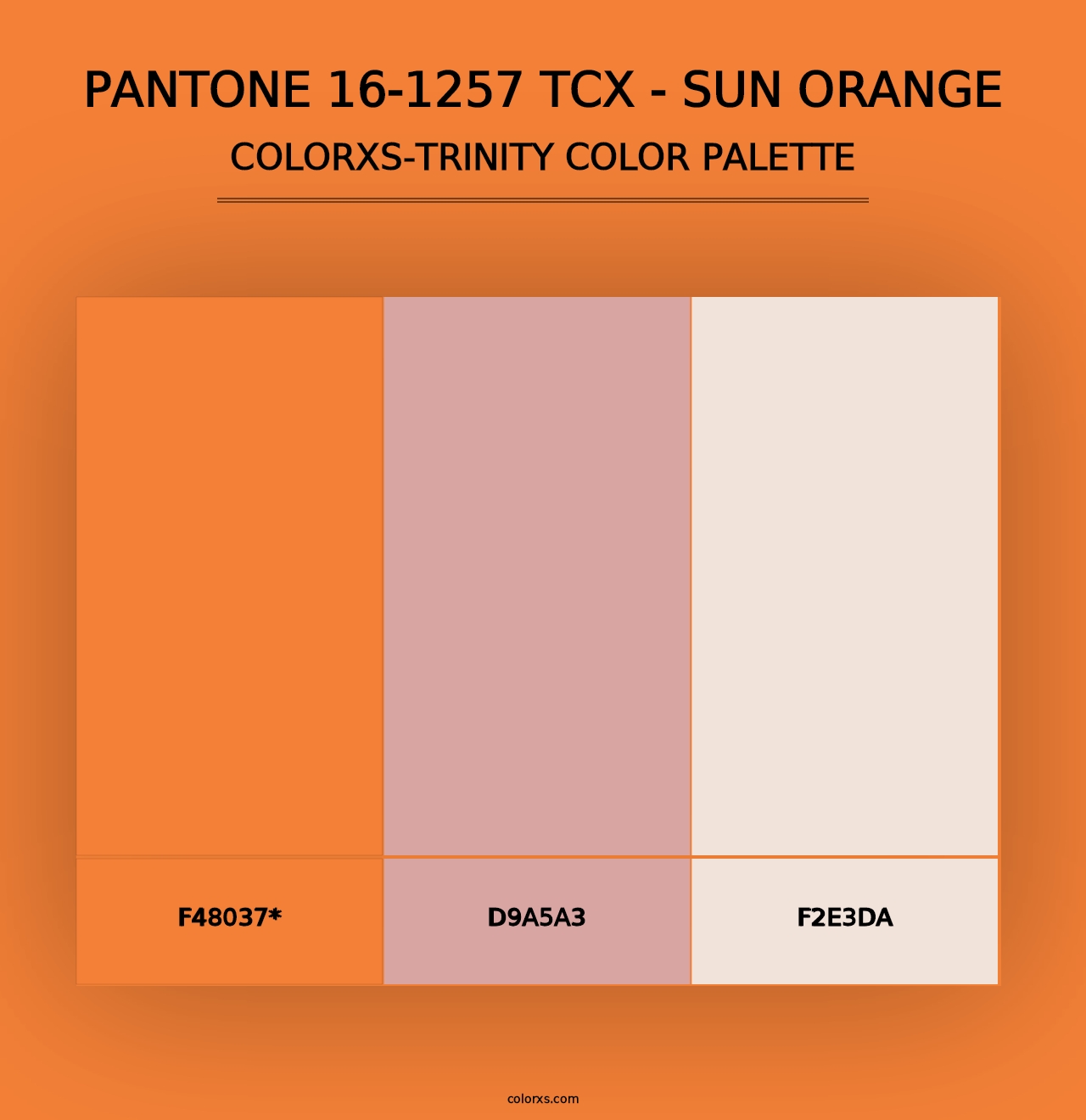 PANTONE 16-1257 TCX - Sun Orange - Colorxs Trinity Palette