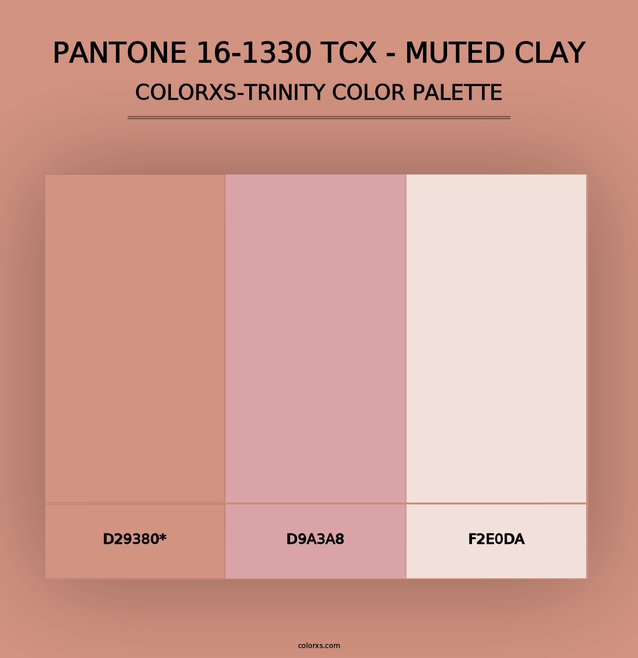 PANTONE 16-1330 TCX - Muted Clay - Colorxs Trinity Palette