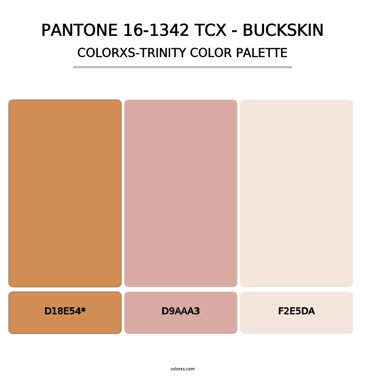 PANTONE 16-1342 TCX - Buckskin - Colorxs Trinity Palette