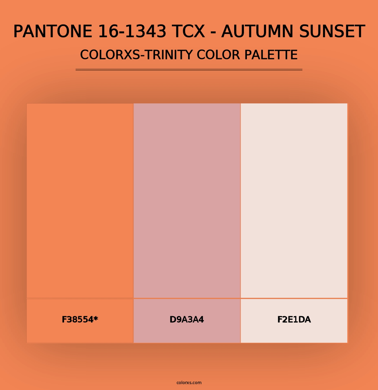 PANTONE 16-1343 TCX - Autumn Sunset - Colorxs Trinity Palette