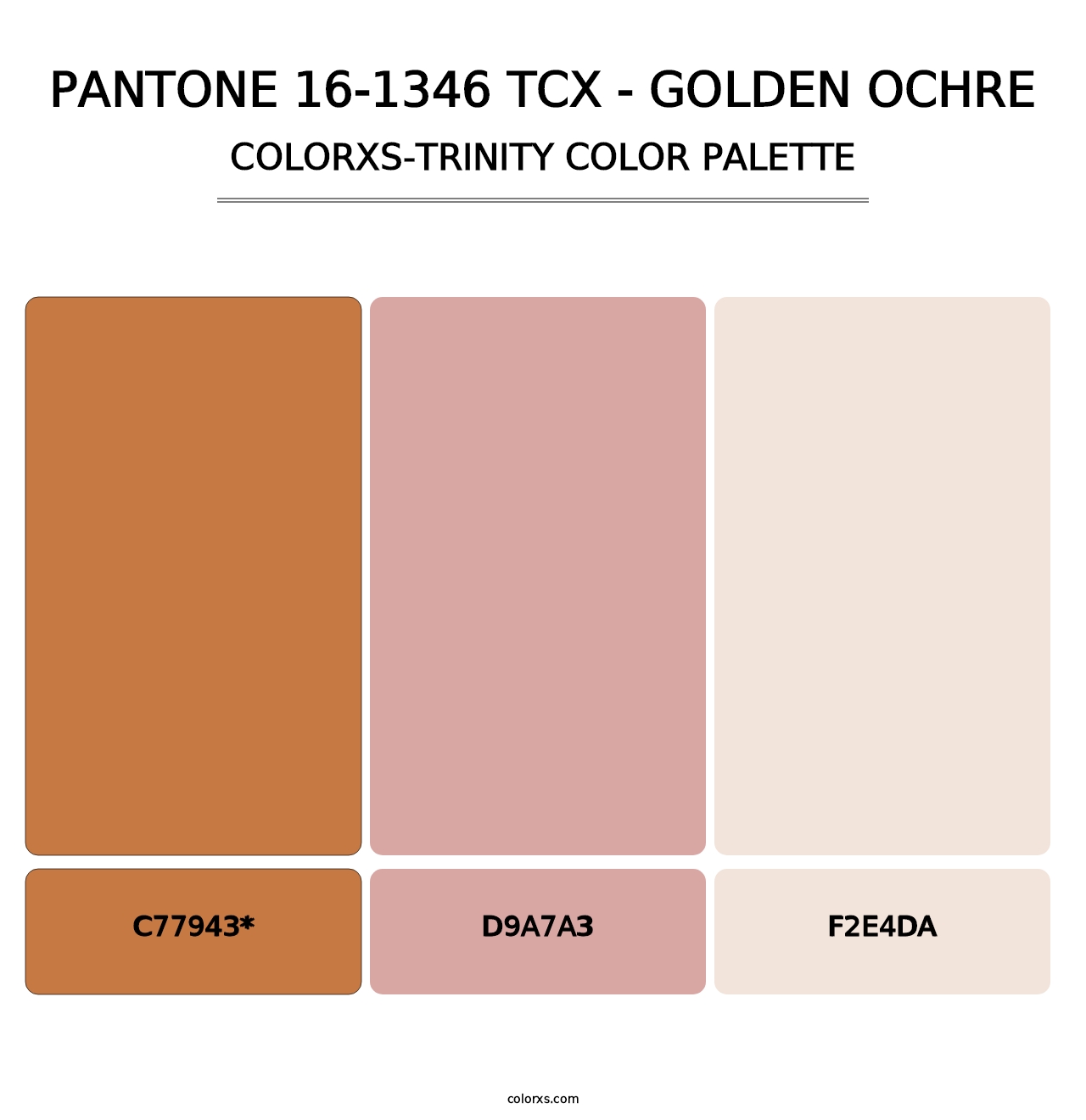 PANTONE 16-1346 TCX - Golden Ochre - Colorxs Trinity Palette
