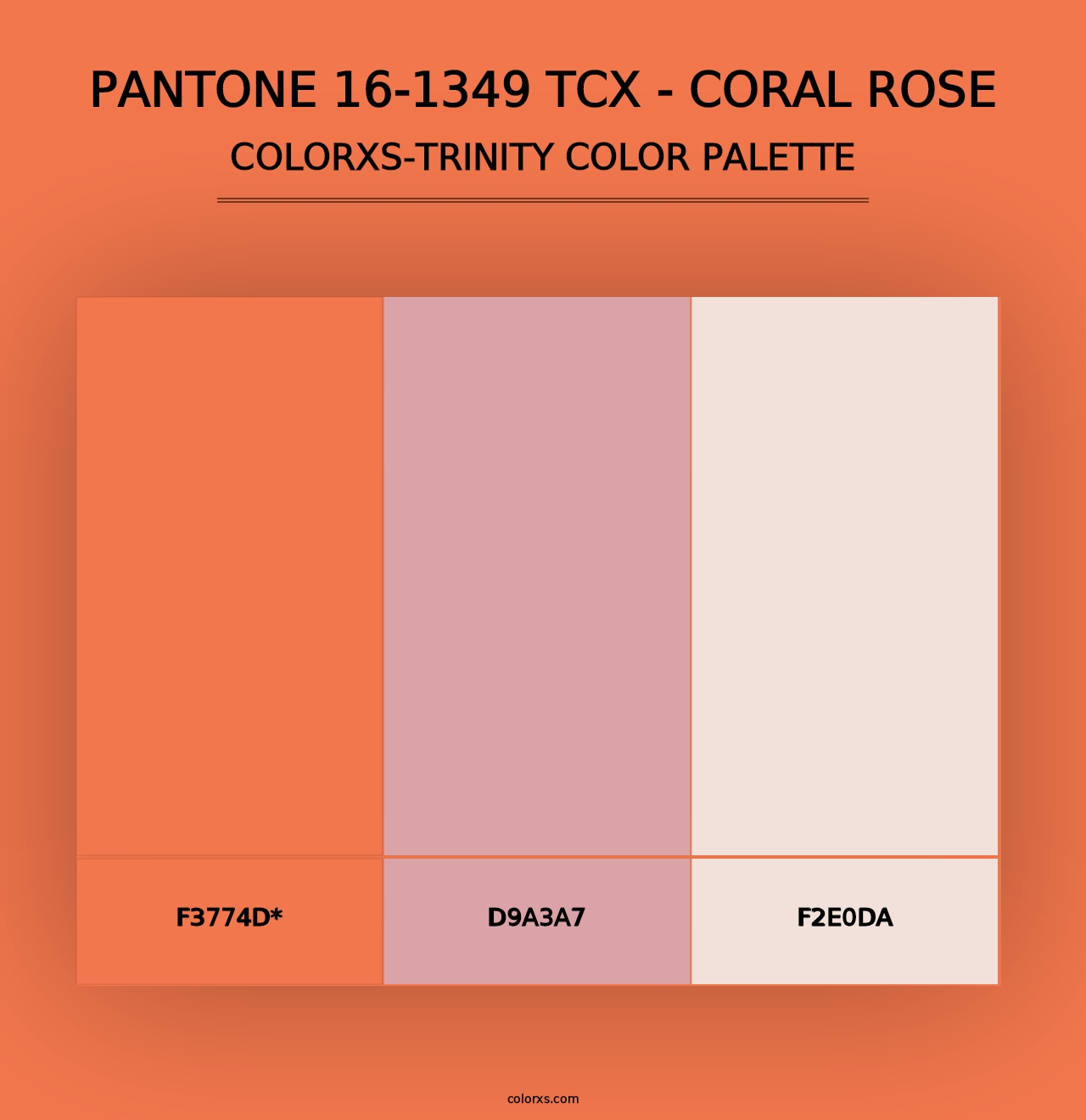 PANTONE 16-1349 TCX - Coral Rose - Colorxs Trinity Palette