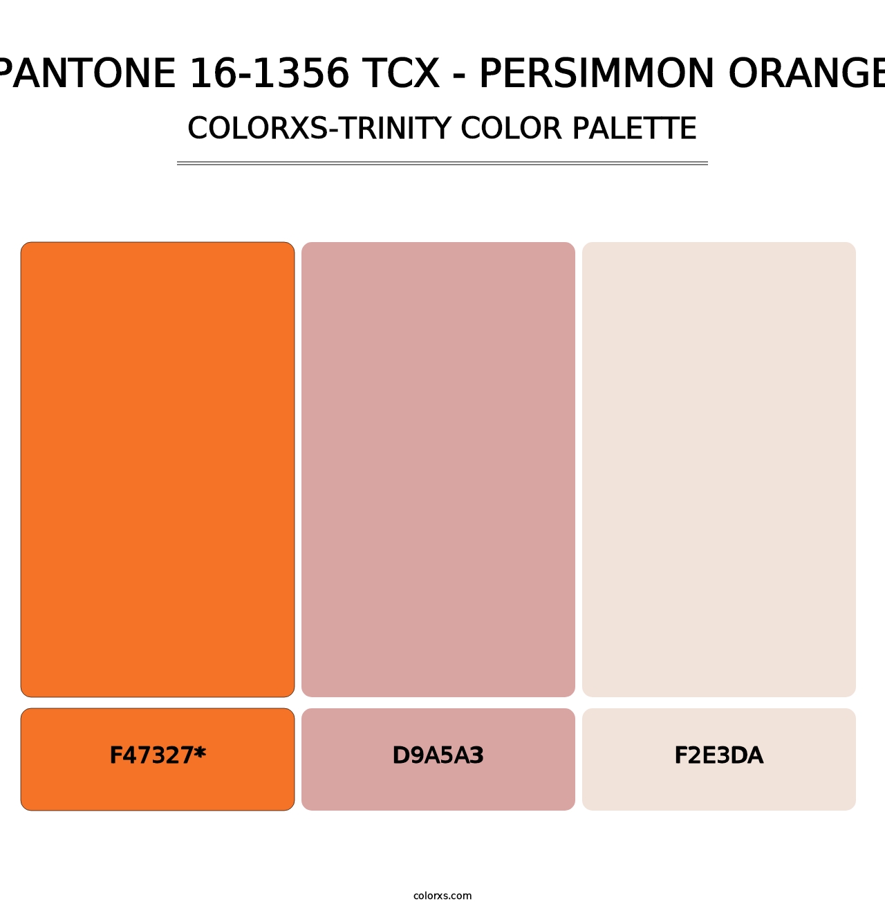 PANTONE 16-1356 TCX - Persimmon Orange - Colorxs Trinity Palette