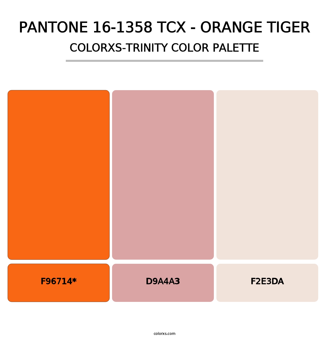 PANTONE 16-1358 TCX - Orange Tiger - Colorxs Trinity Palette