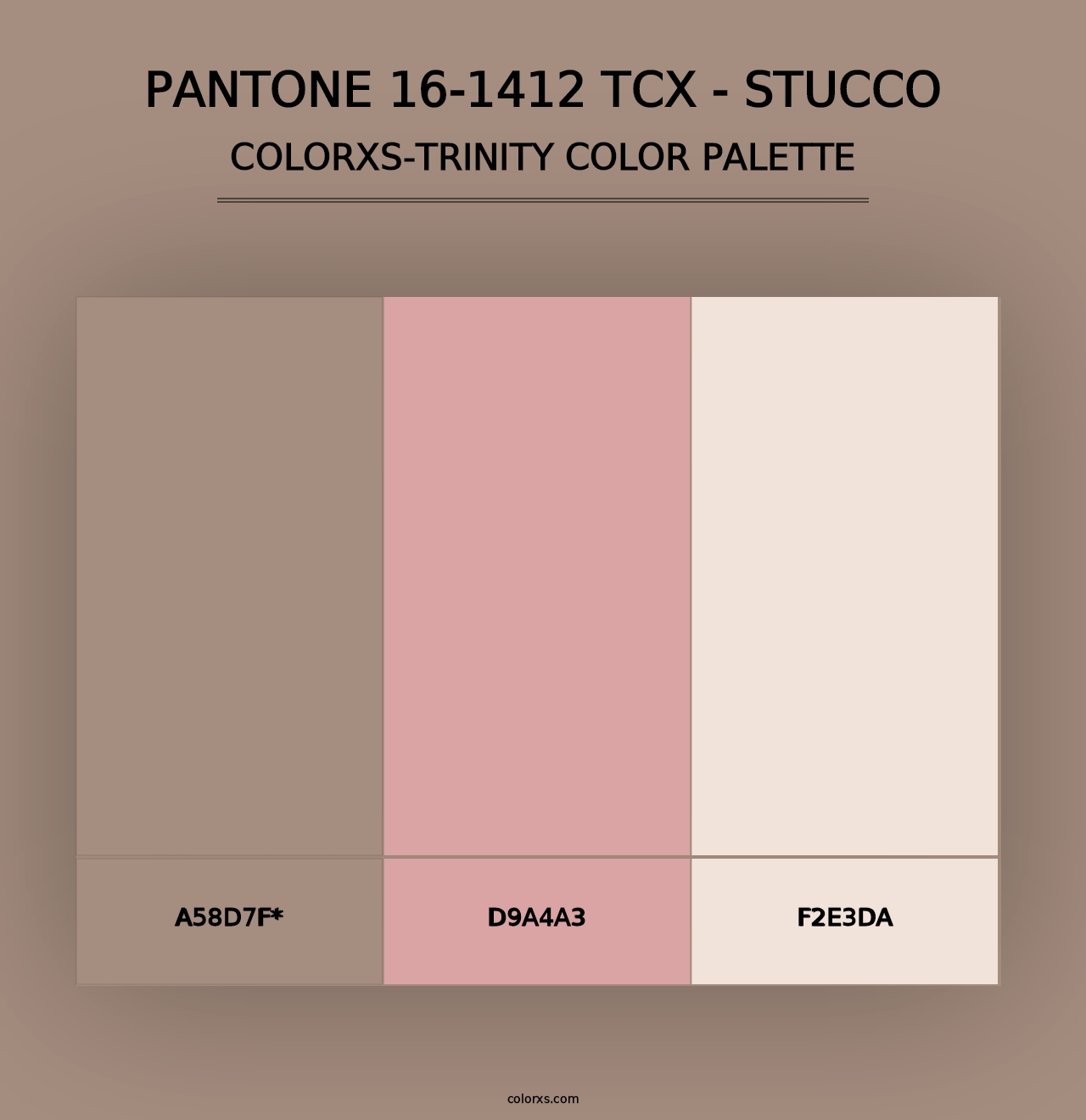 PANTONE 16-1412 TCX - Stucco - Colorxs Trinity Palette