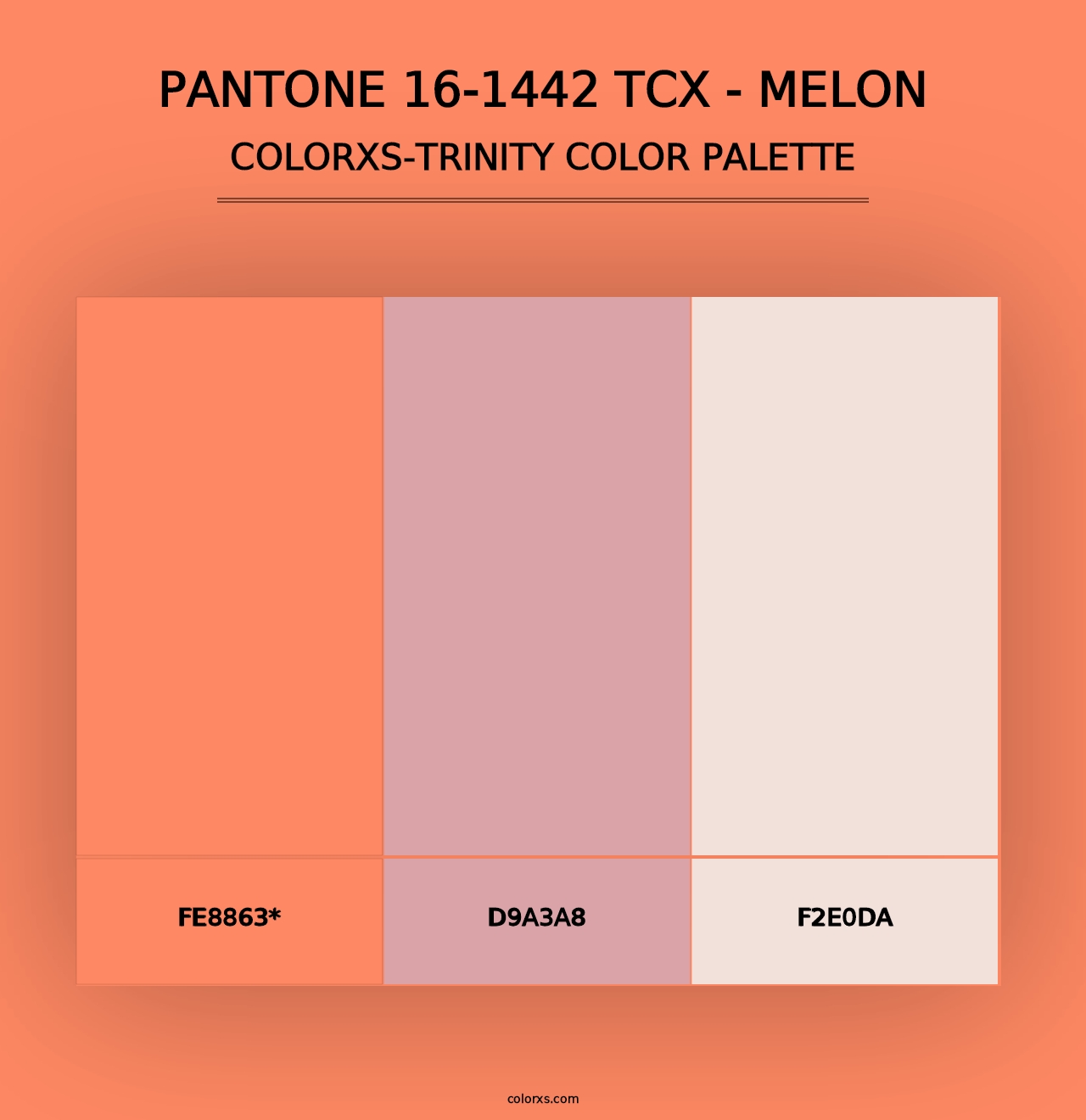 PANTONE 16-1442 TCX - Melon - Colorxs Trinity Palette