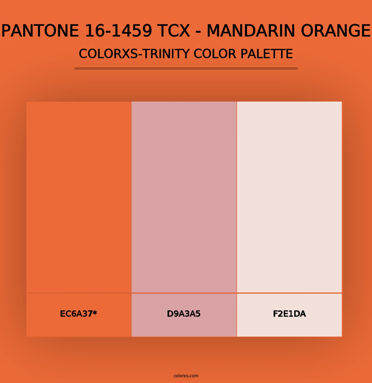 PANTONE 16-1459 TCX - Mandarin Orange - Colorxs Trinity Palette