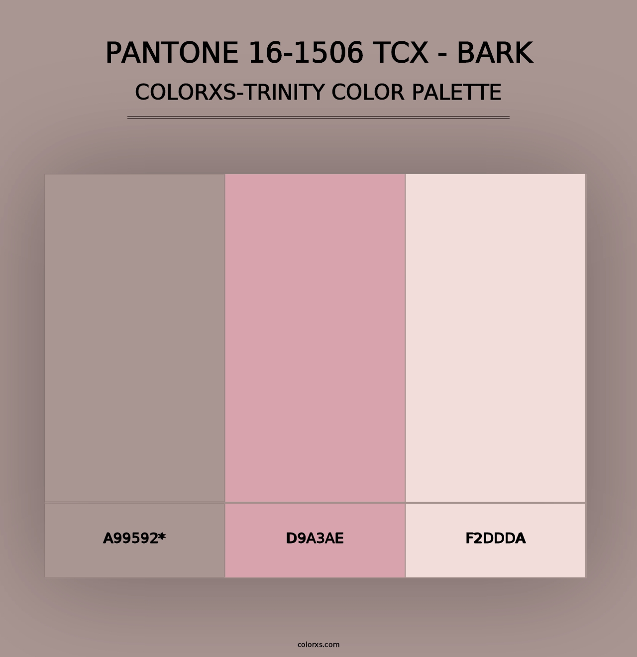 PANTONE 16-1506 TCX - Bark - Colorxs Trinity Palette