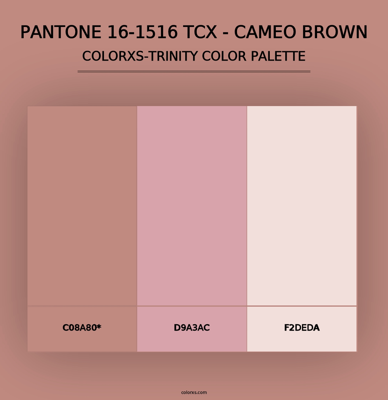 PANTONE 16-1516 TCX - Cameo Brown - Colorxs Trinity Palette