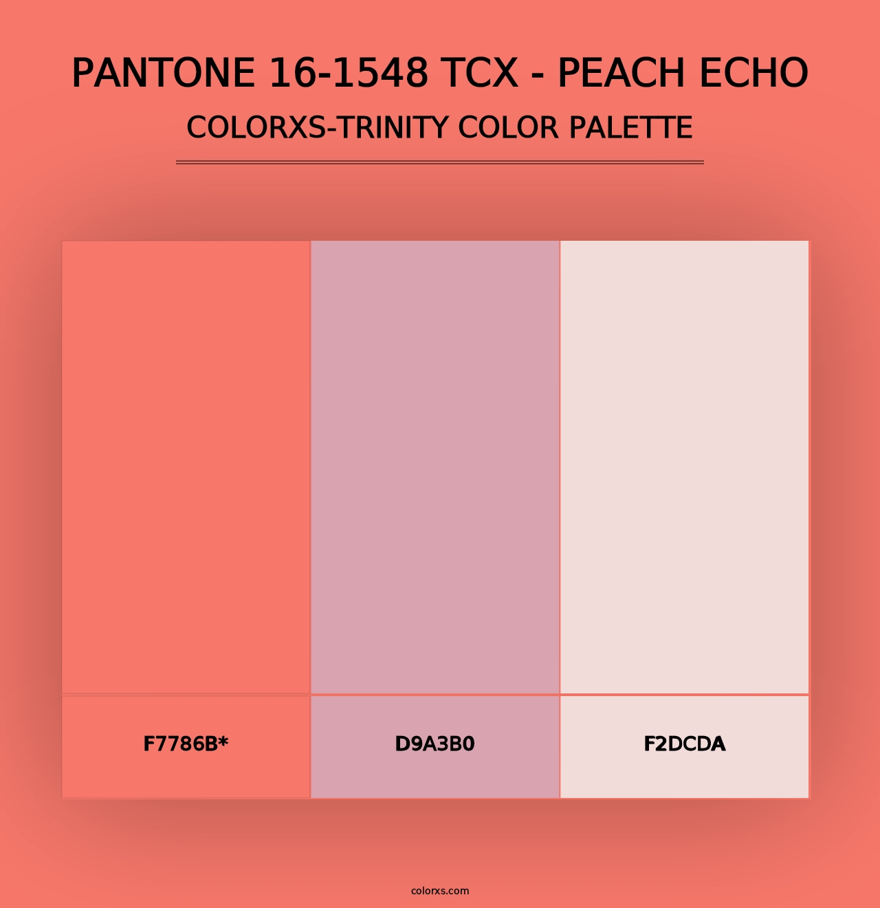 PANTONE 16-1548 TCX - Peach Echo - Colorxs Trinity Palette