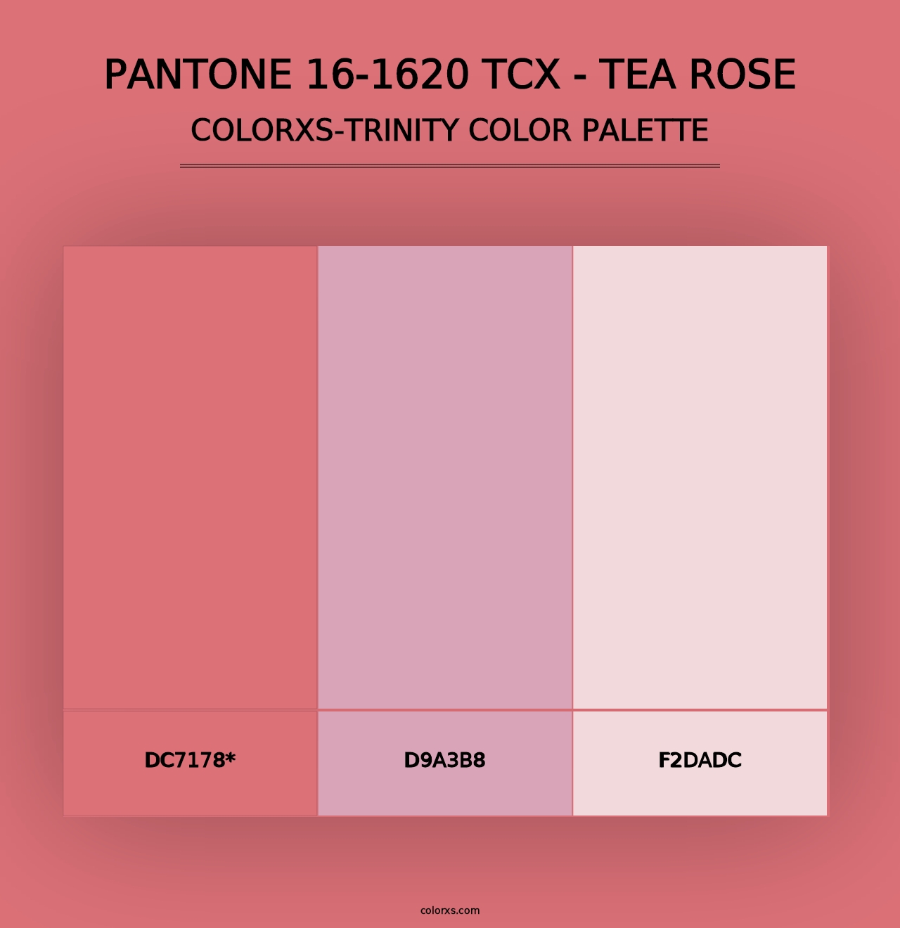 PANTONE 16-1620 TCX - Tea Rose - Colorxs Trinity Palette